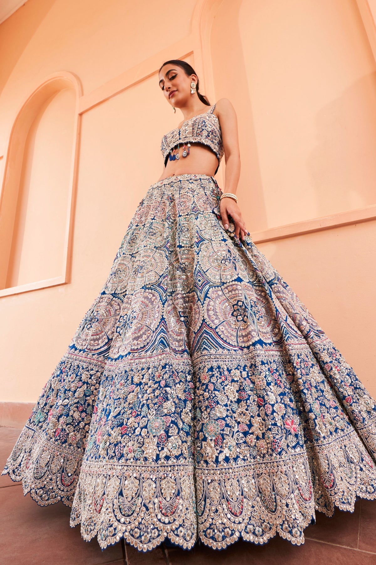 Jade Blue Lehenga Set