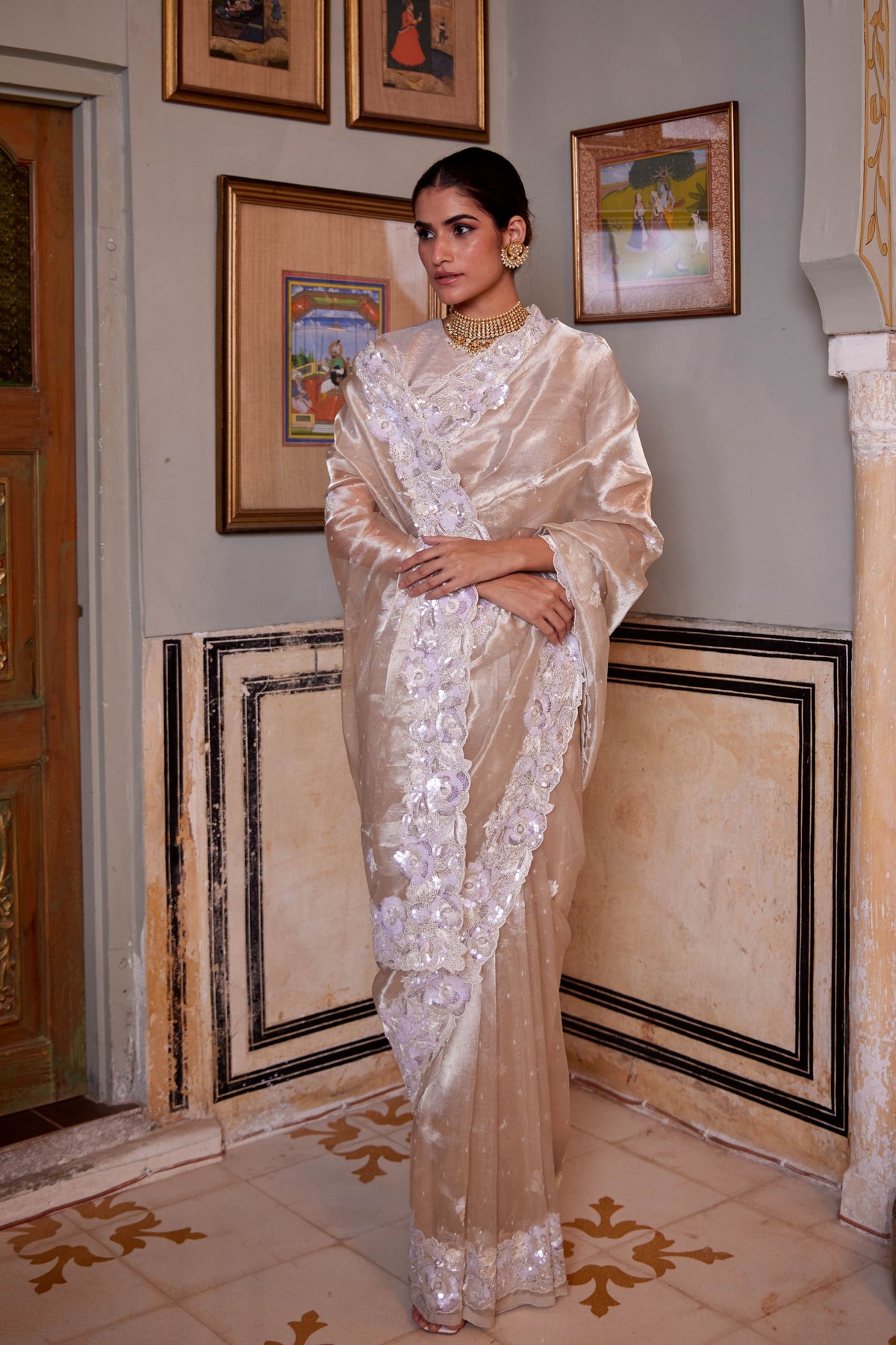 Maya Silver Saree