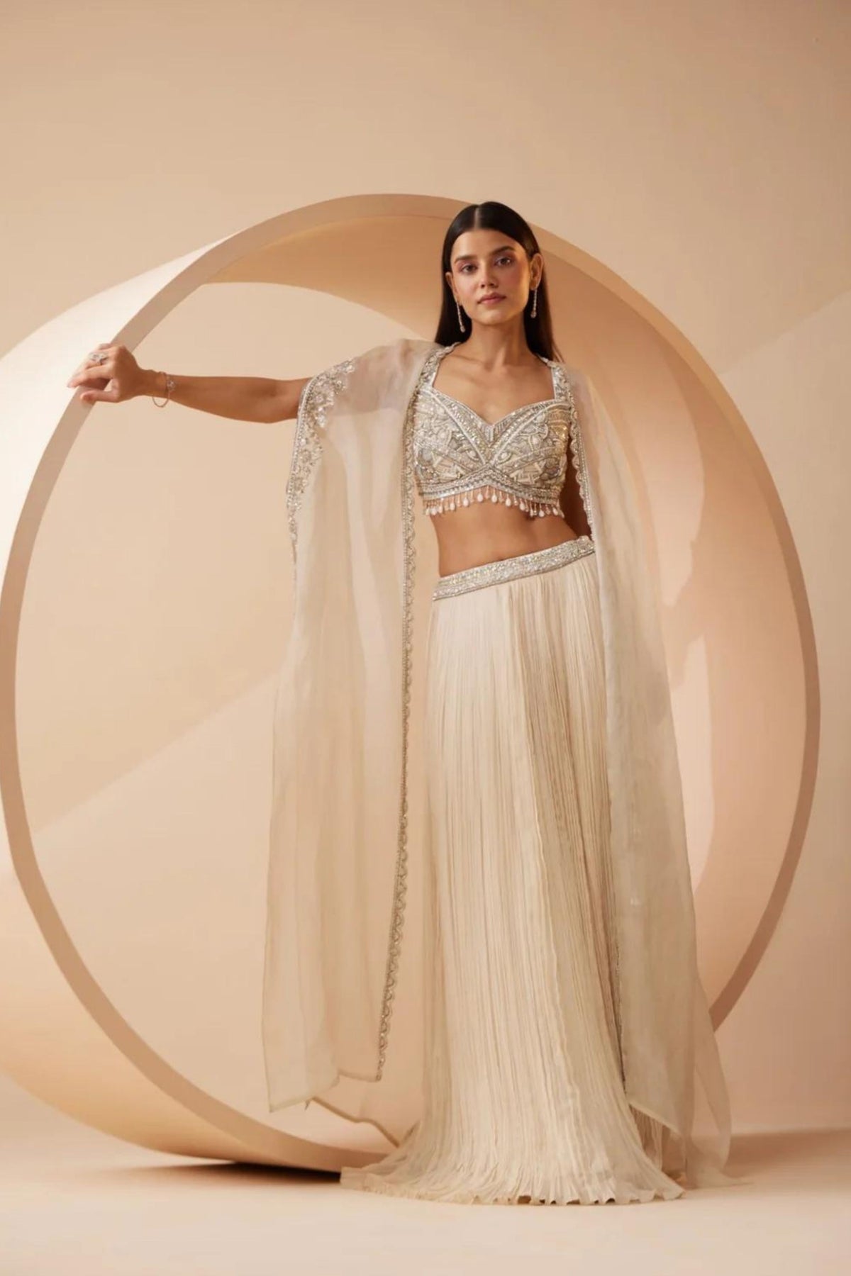 Abida Off White Lehenga Set