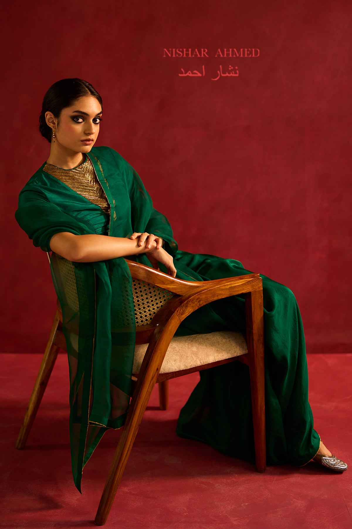 Emarald Green Naila Saree