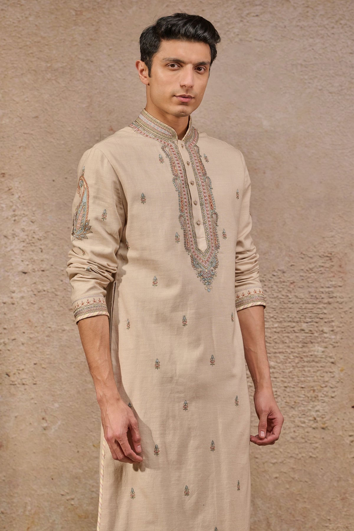 Classic Buta Motif Embroidered Kurta