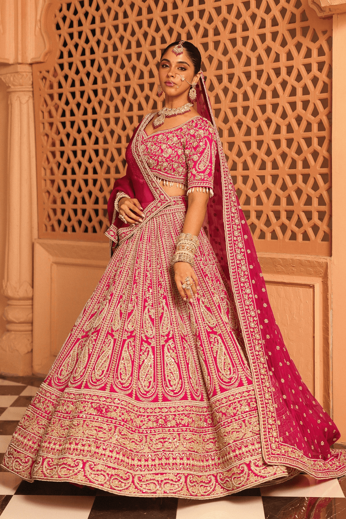 Inaya Hot Pink Lehenga Set