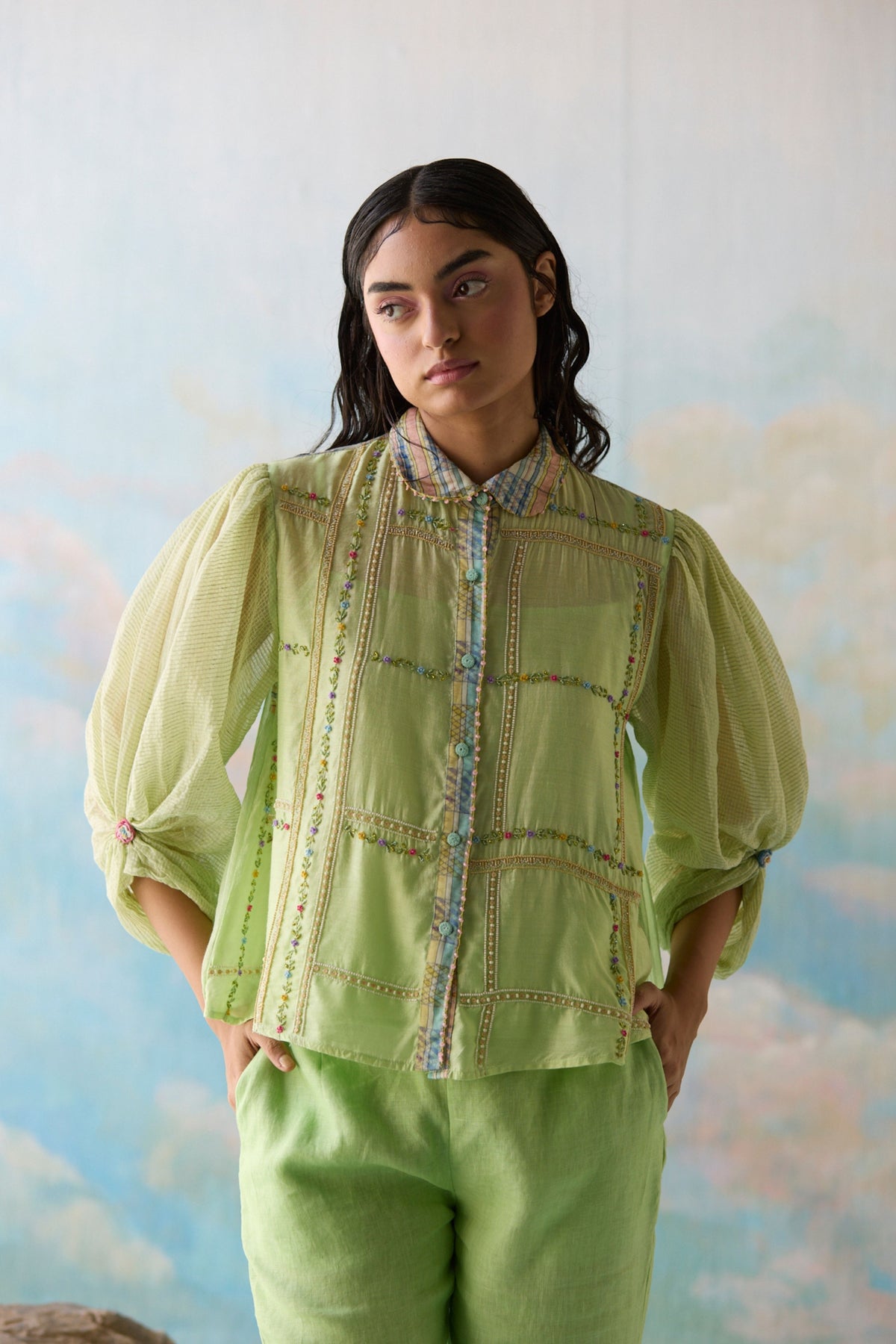 Fern Embroidered Shirt