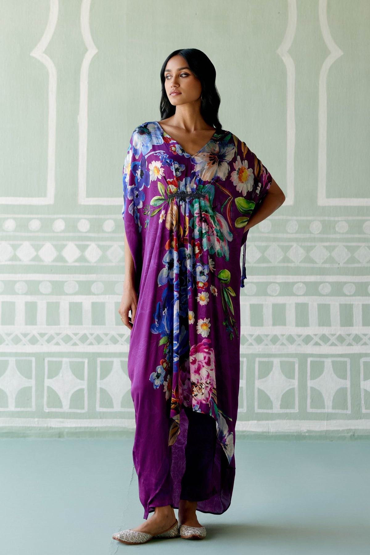 Amethyst Floral Kaftan Set