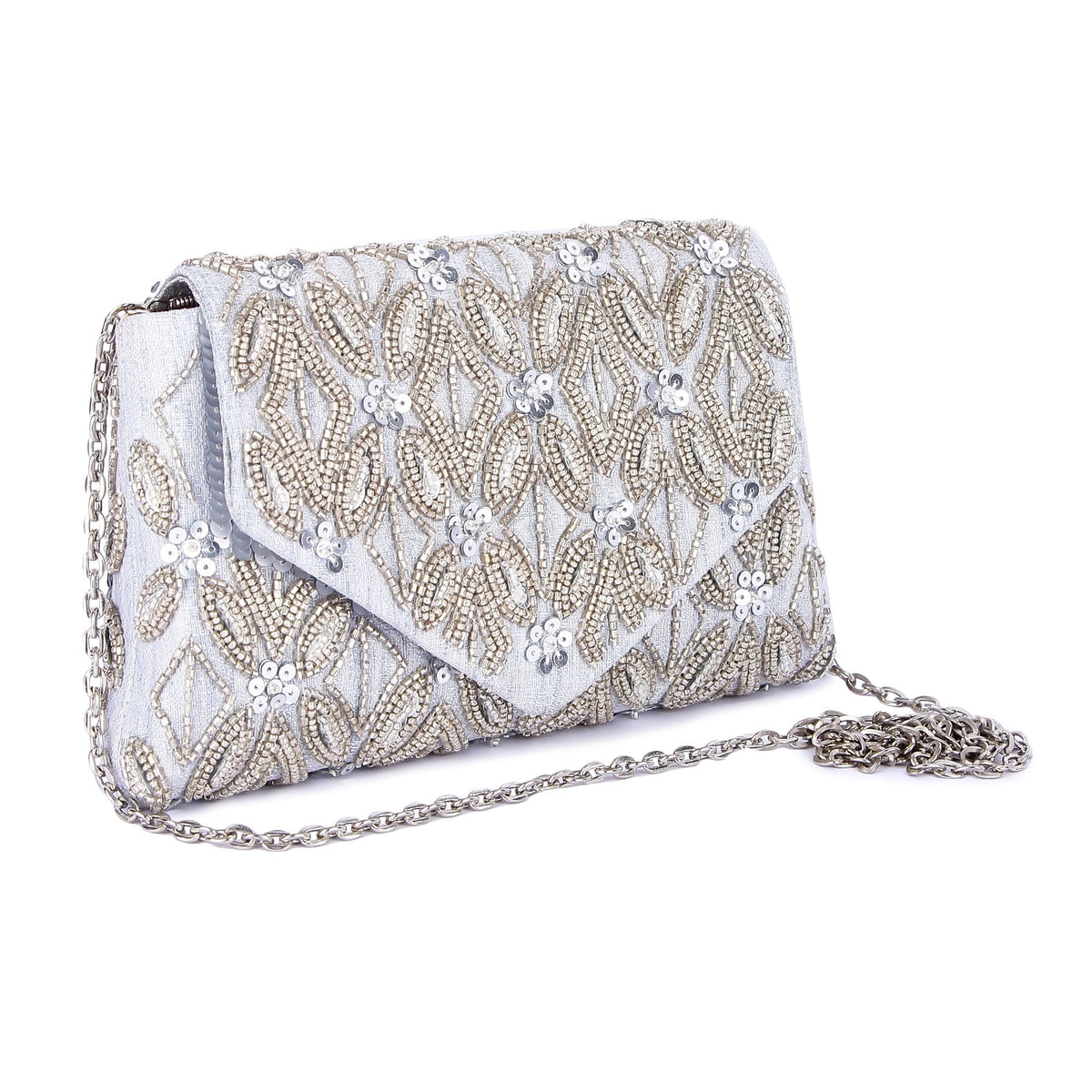 Silver Shyna Clutch