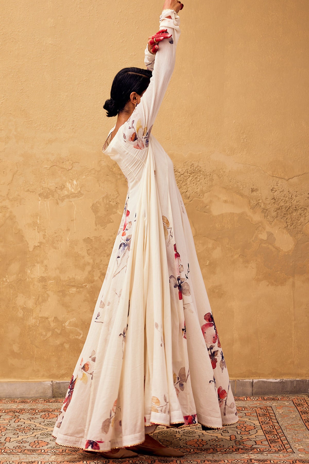 Gulbahar Dress in Off-white