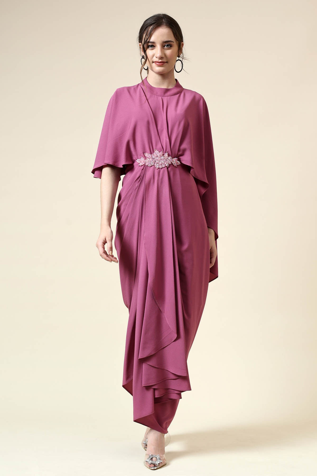 Pink Berry Drape Dress