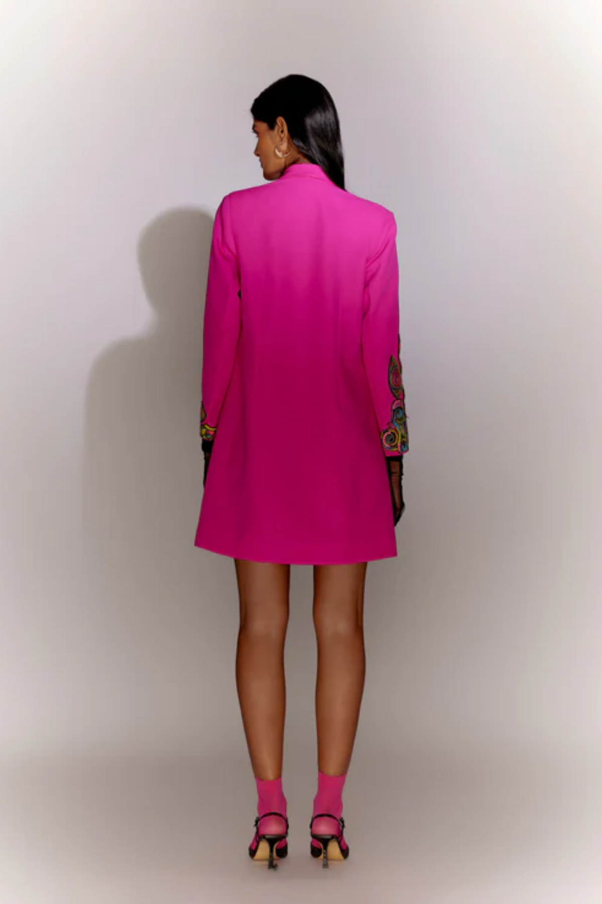 Pink Trippy Eyes Jacket Dress