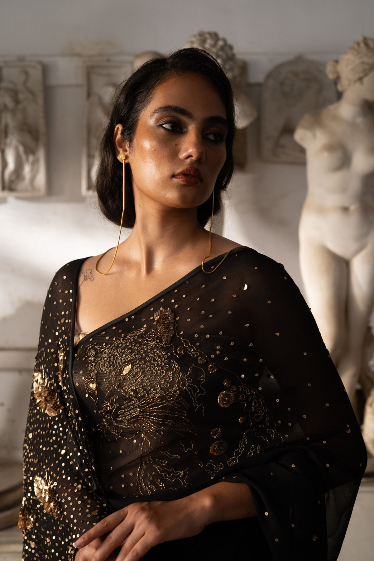 Black Monster Saree