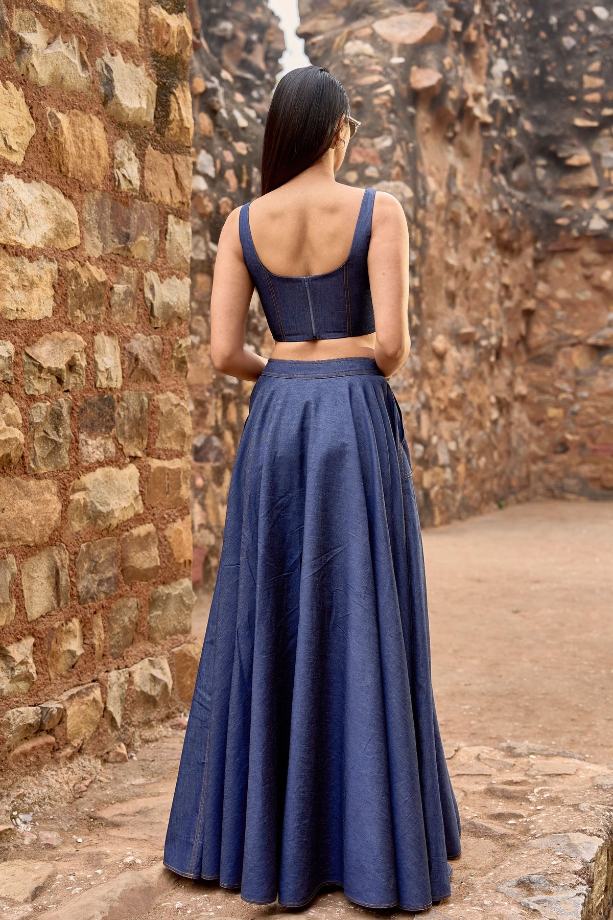 Indigo Maxi Skirt