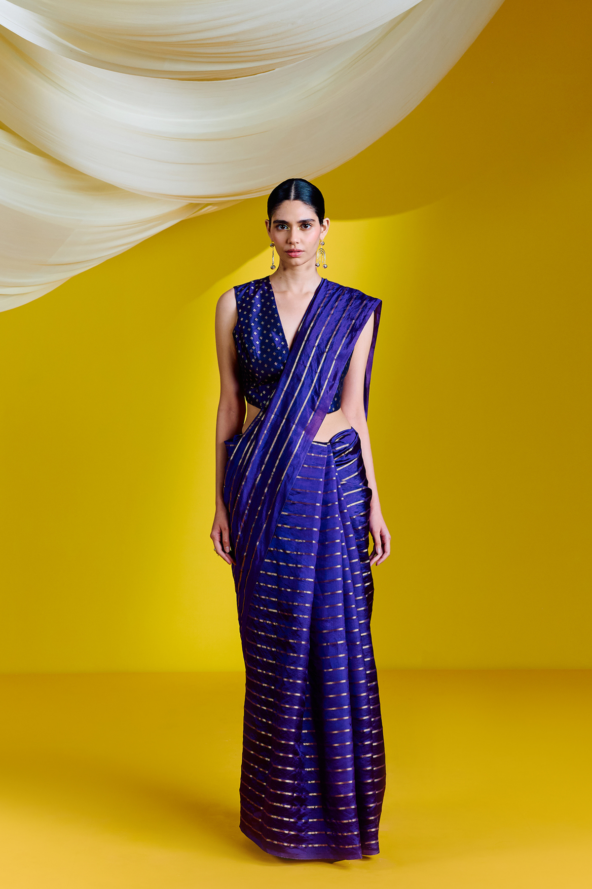 Purple Silk Handwoven Saree