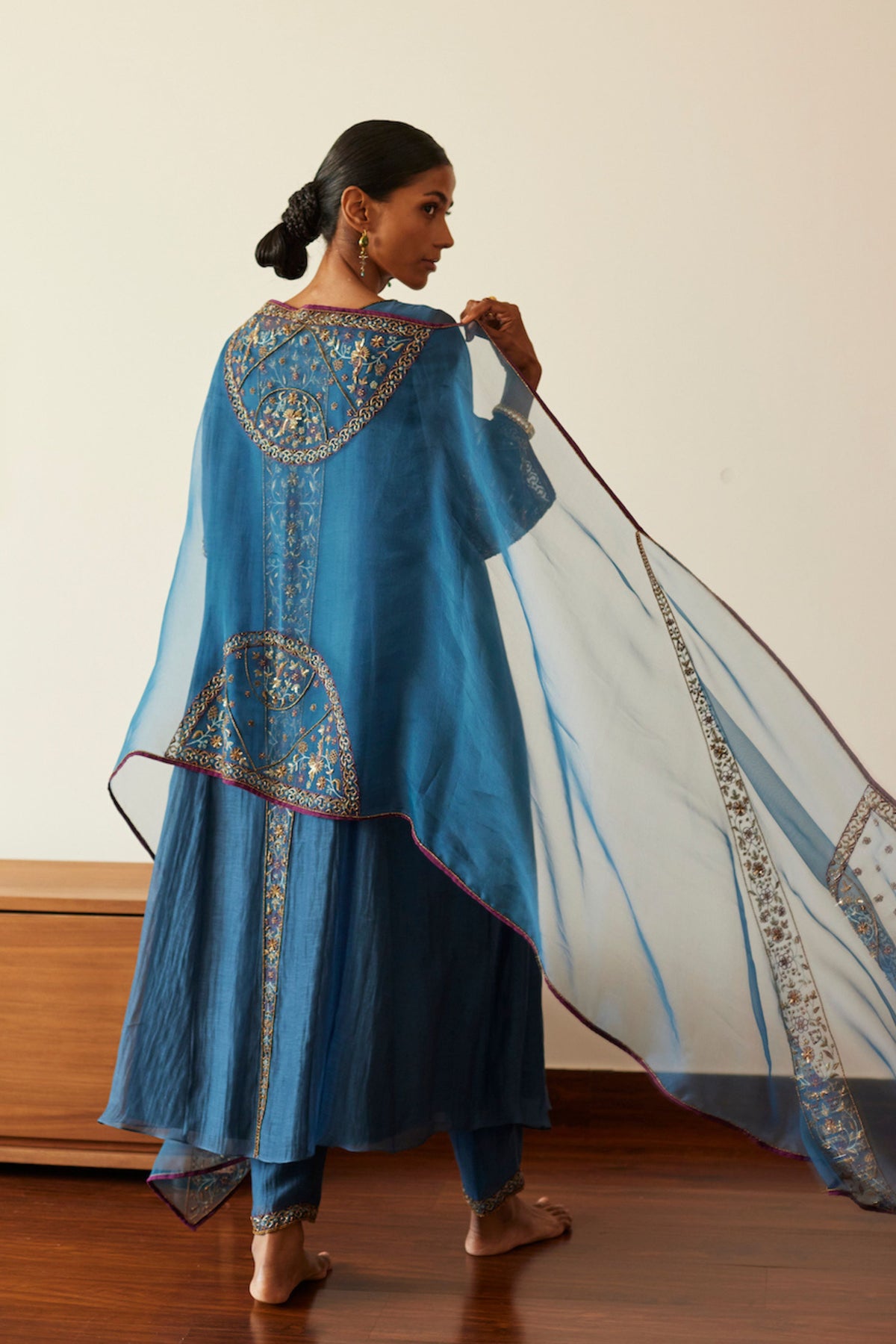 Blue Adree Dupatta