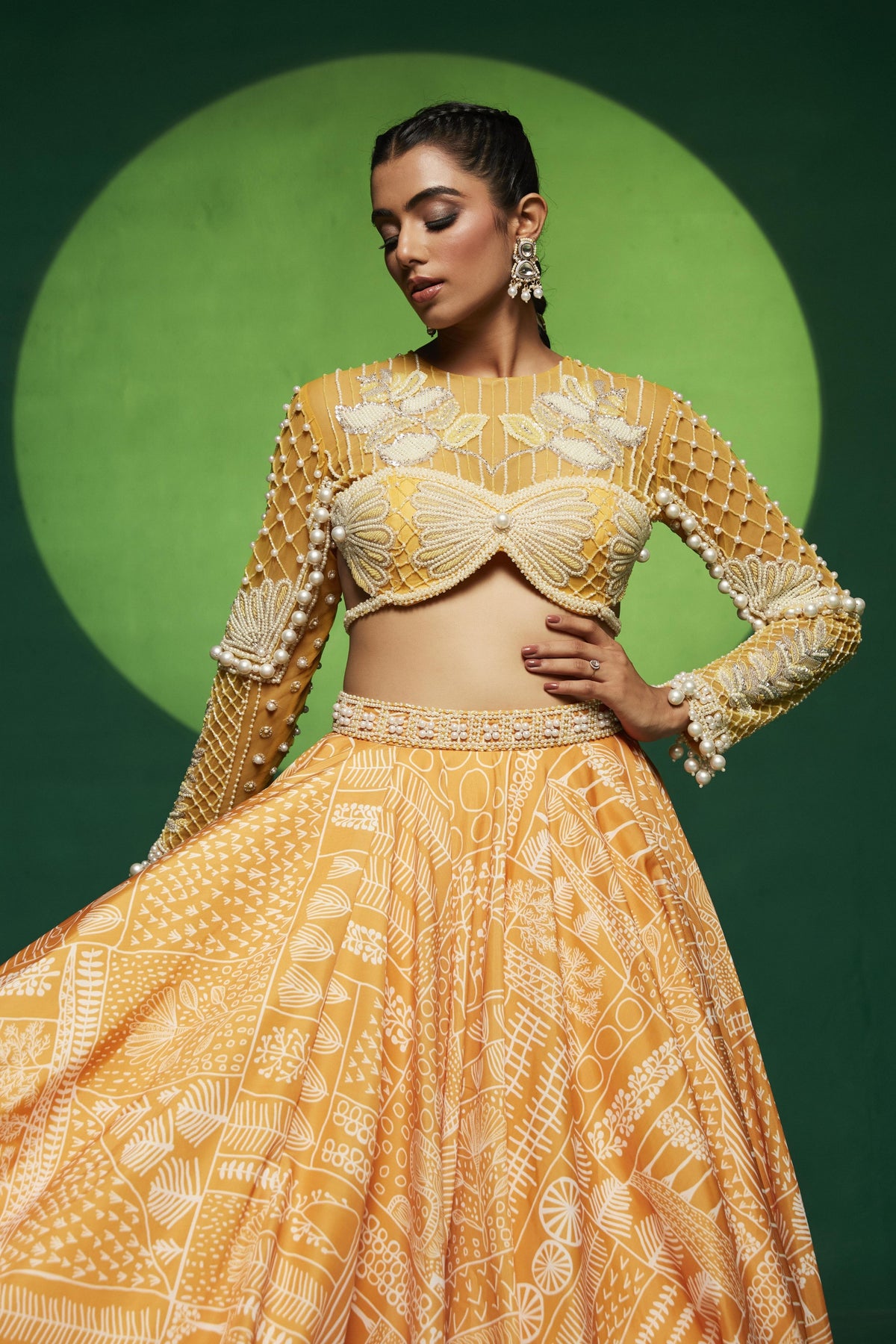 Printed Lehenga With Blouse