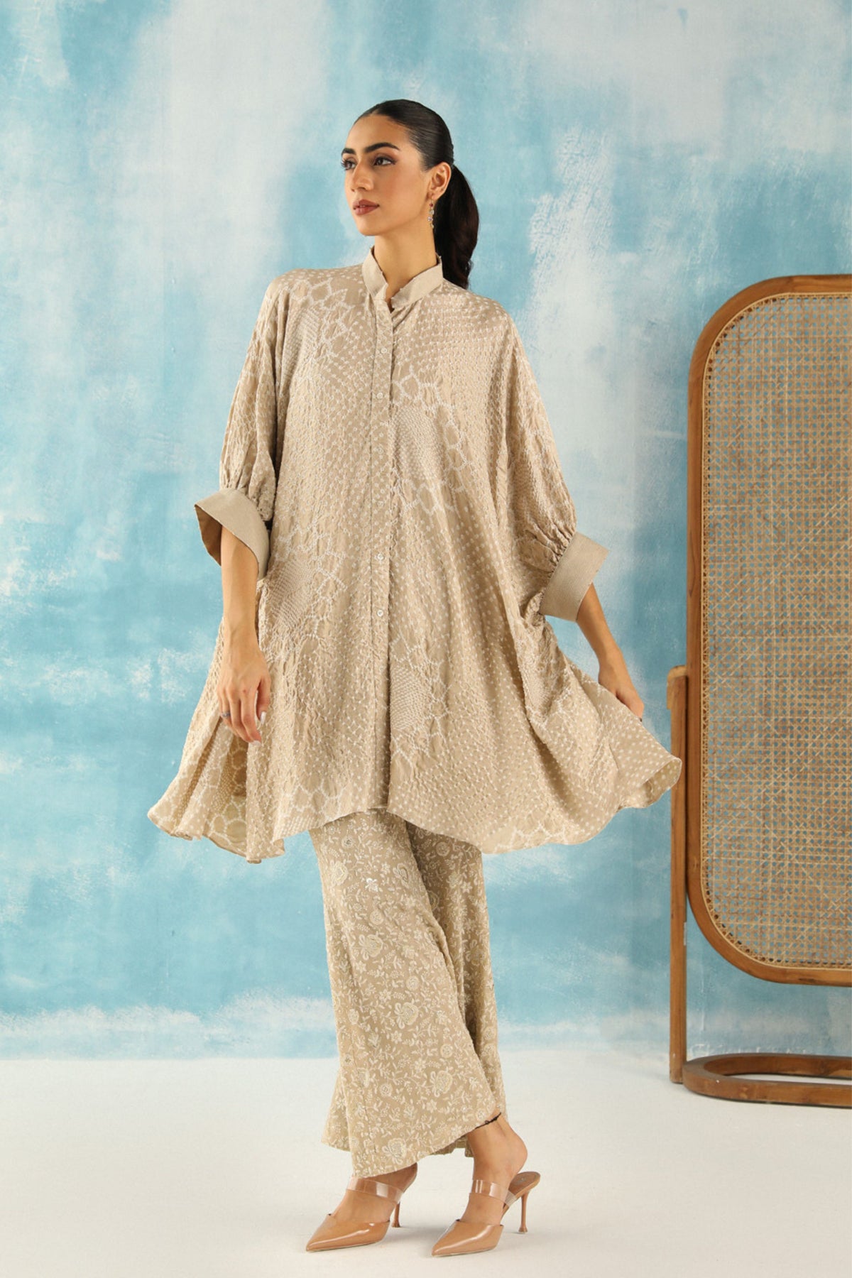 Asym Taupe Tunic