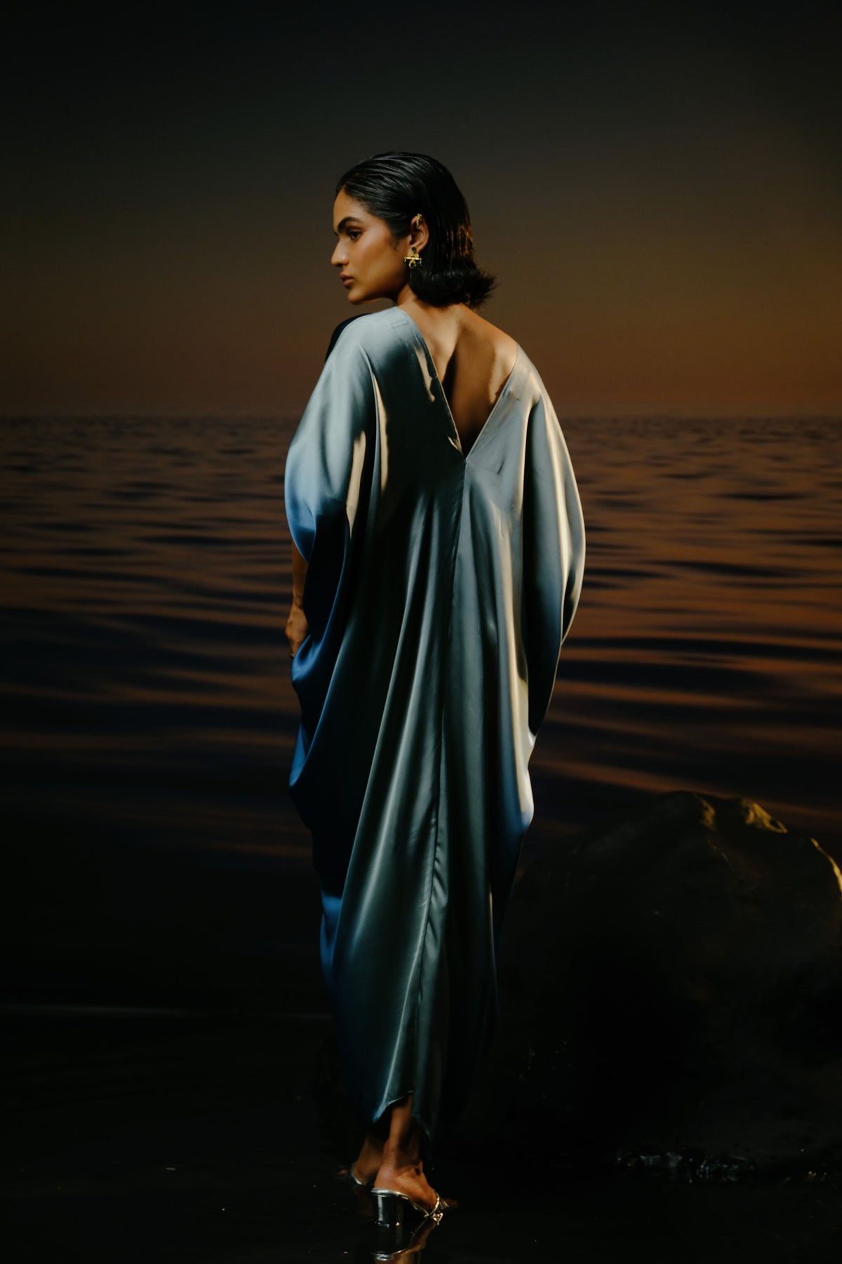 Mira Ocean Blue Ombre Kaftan