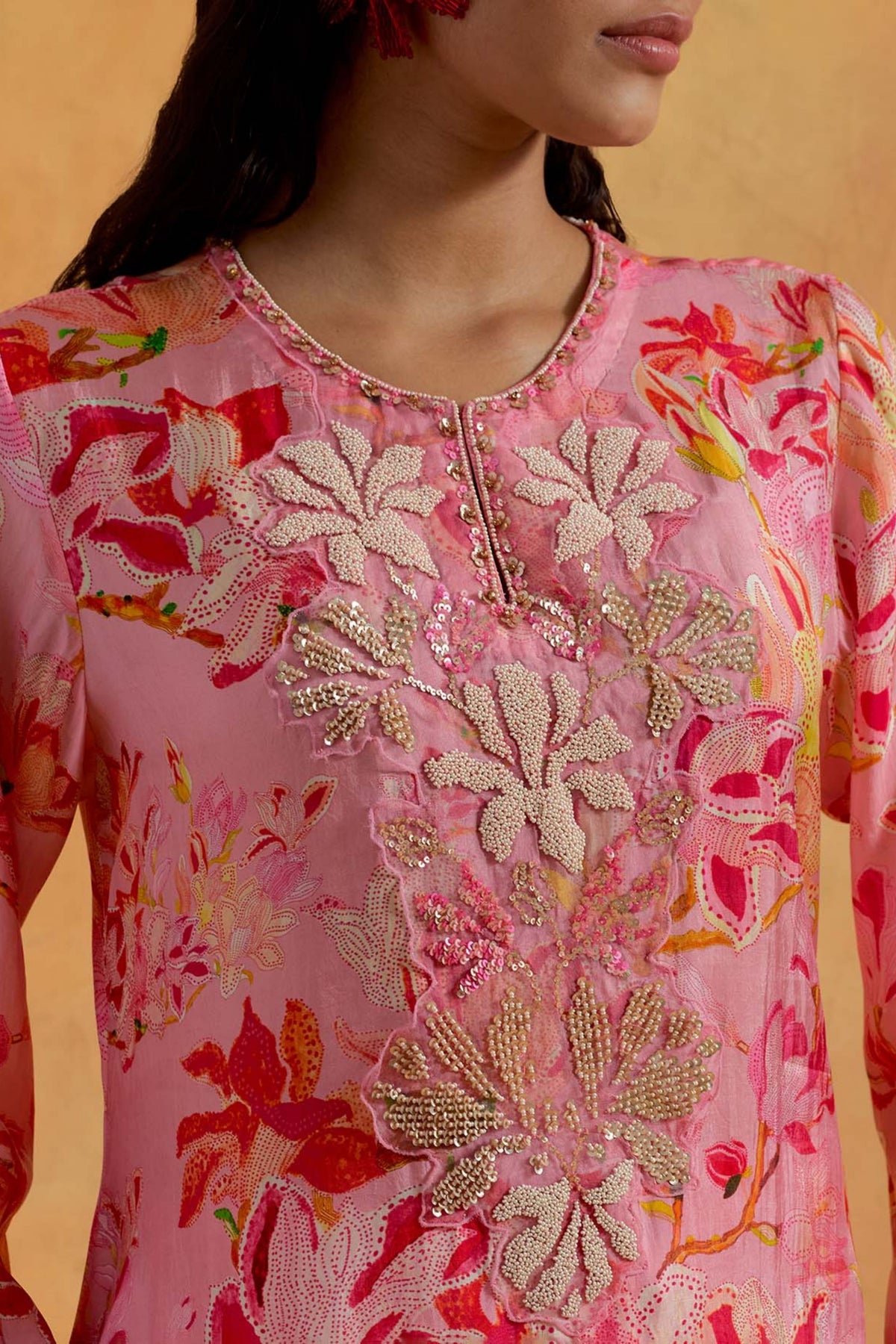 Peach Kurta Set