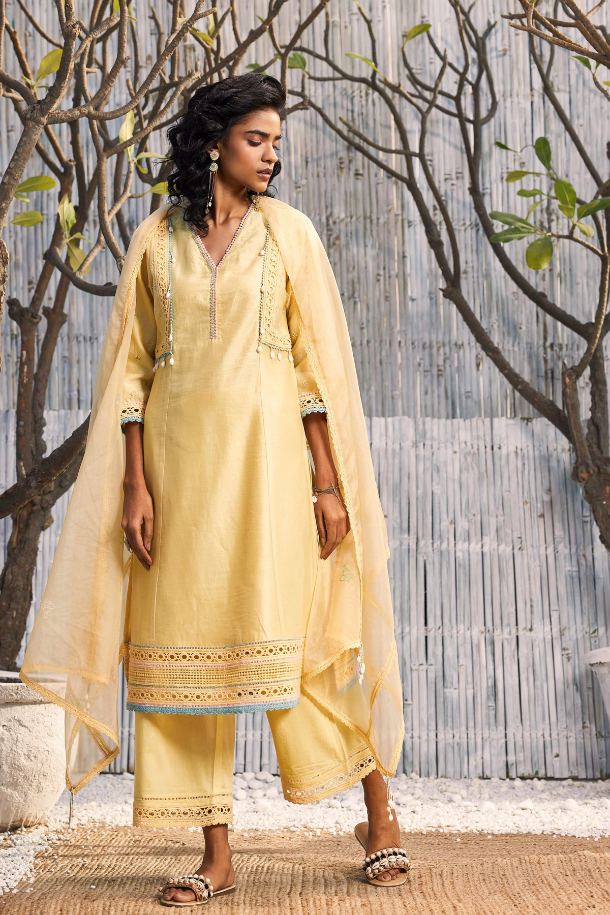 Sunshine Yellow A-line Kurta Set