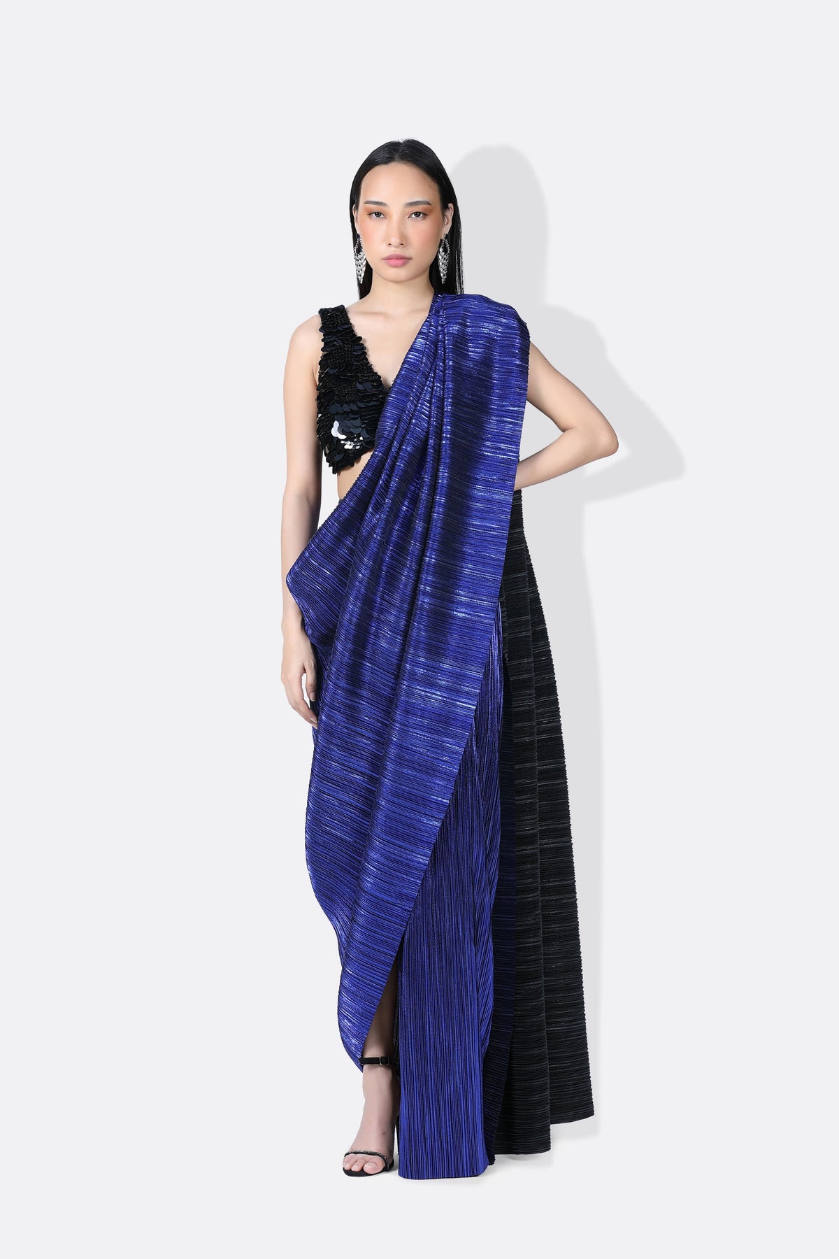 Pri Electric Blue Sari