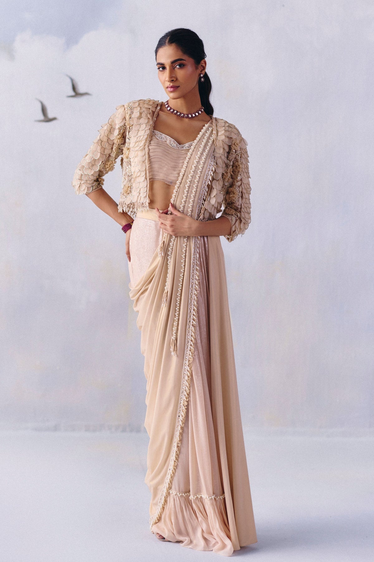 Harper Drape Saree Set