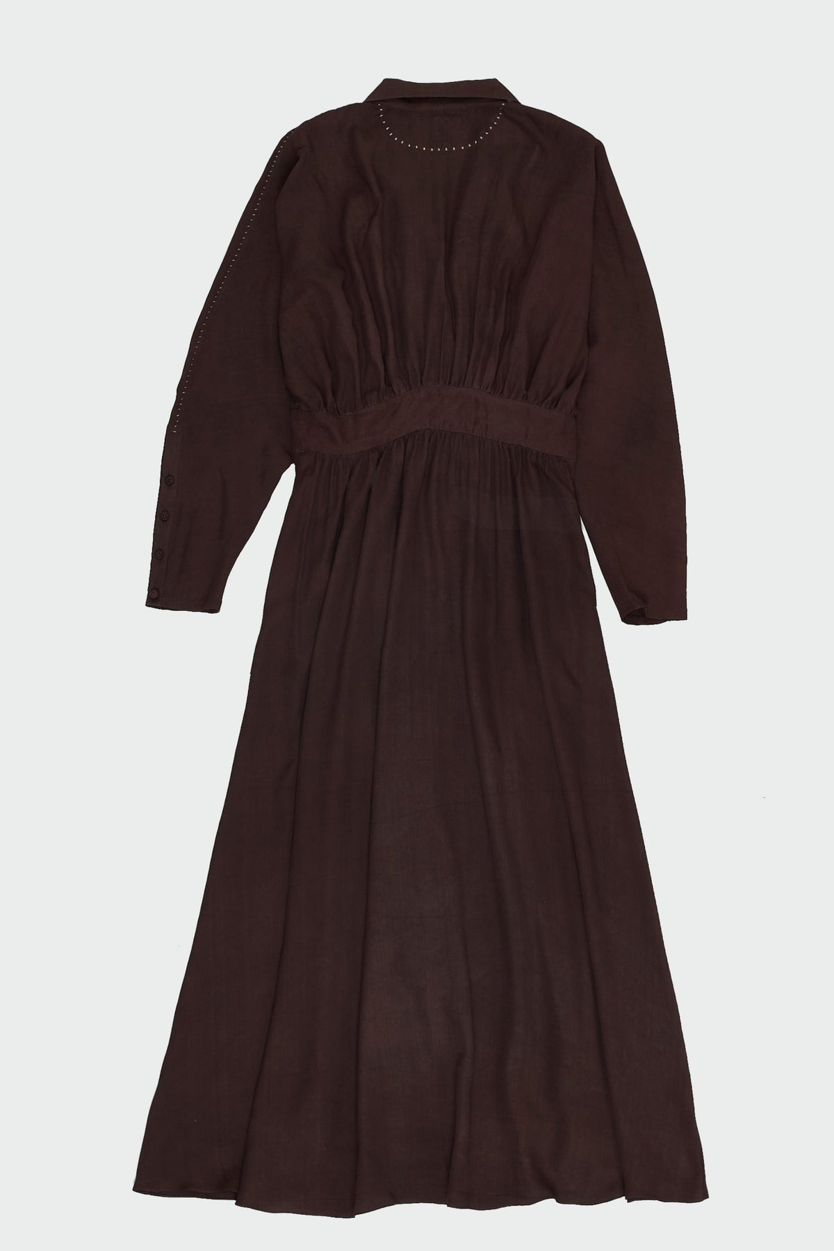 Burnt Umber Silk Dress