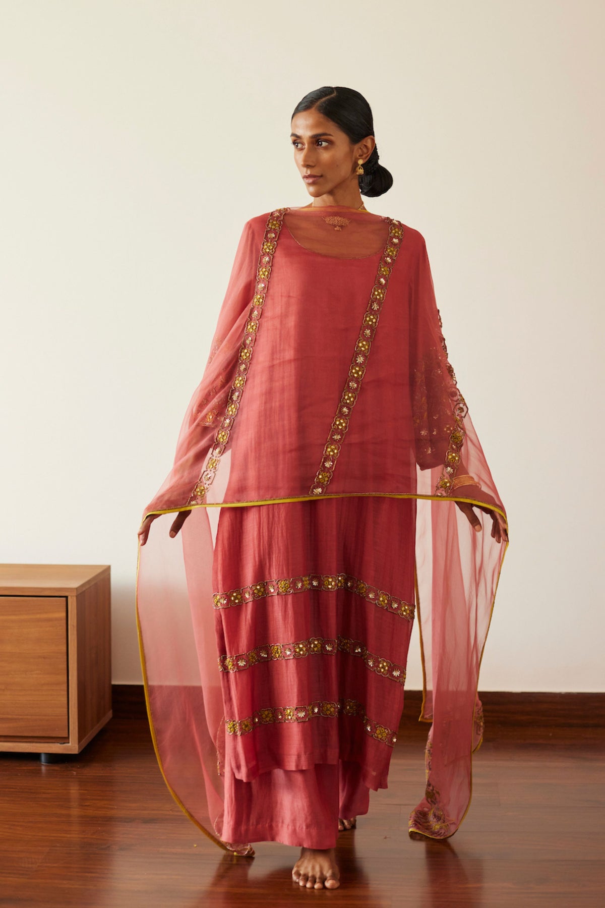 Pink Rekha Kurta Set