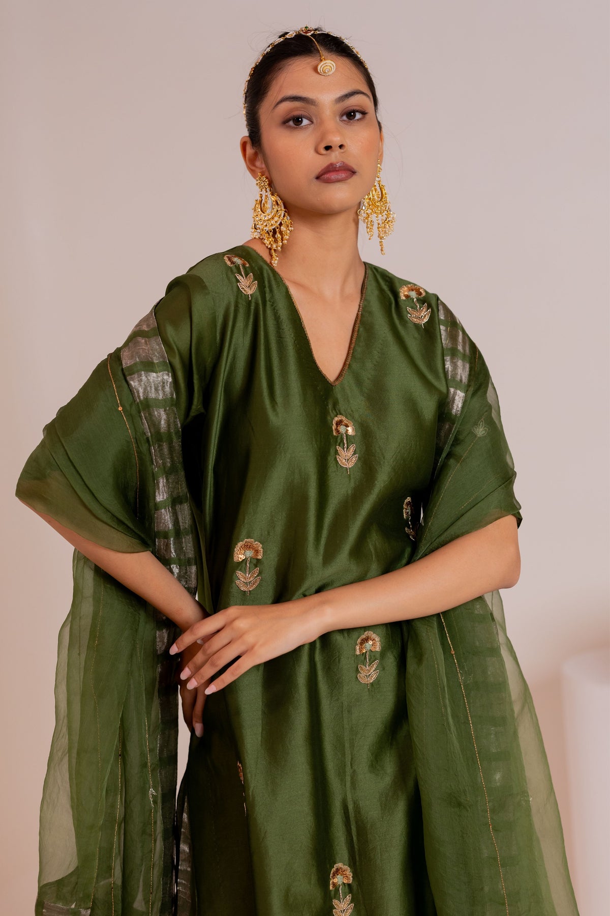 Sidhyaa Green Kurta Set