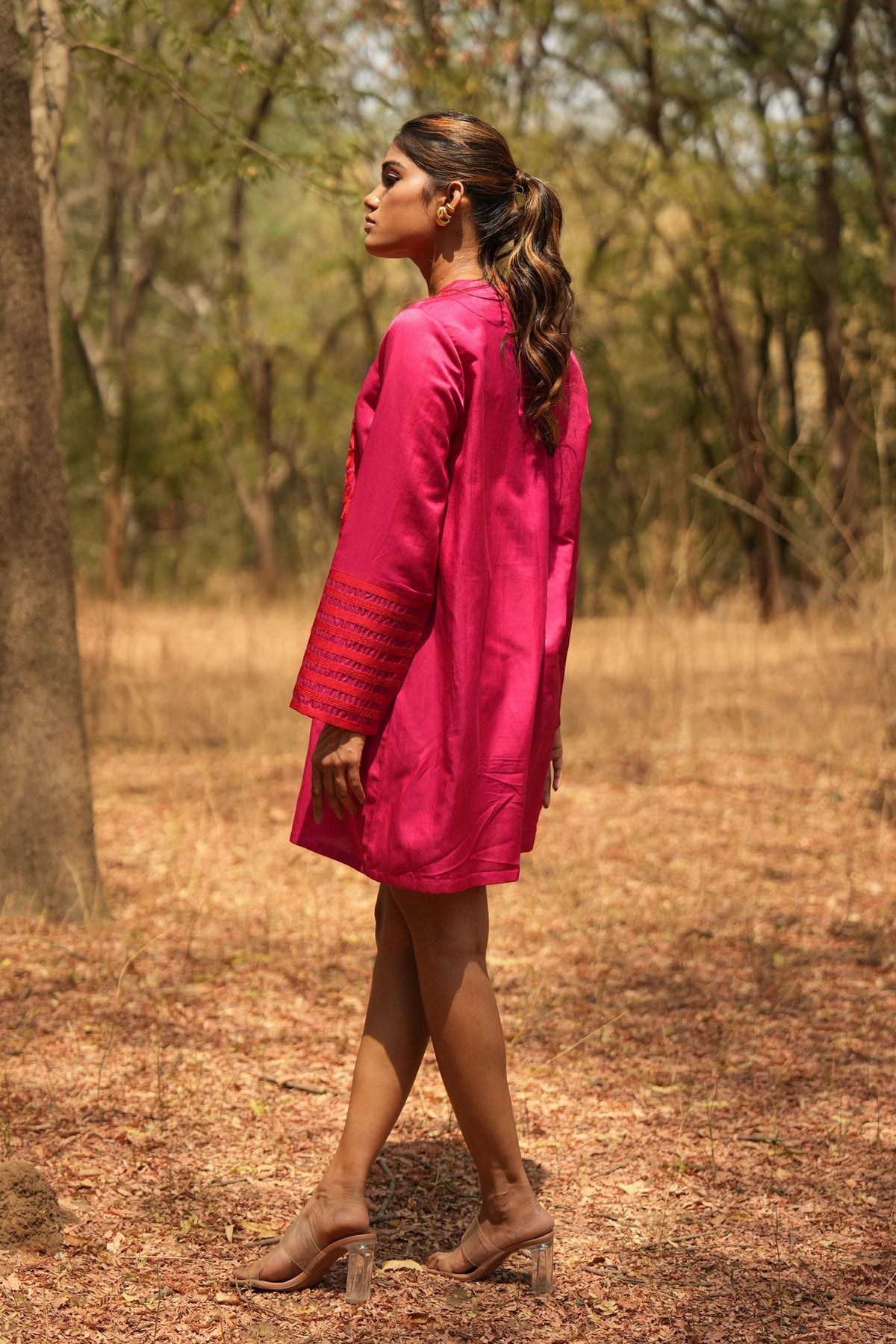 Pink Embroidered Dress