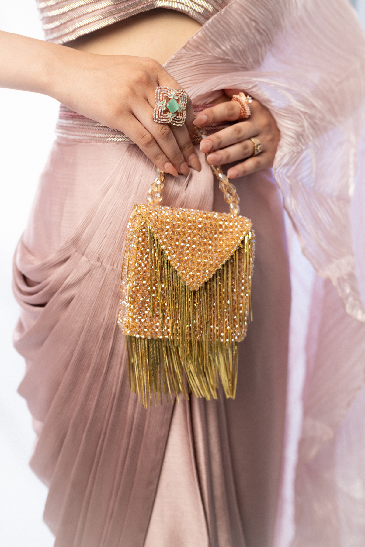 Natali Golden Embellished Mini Bag