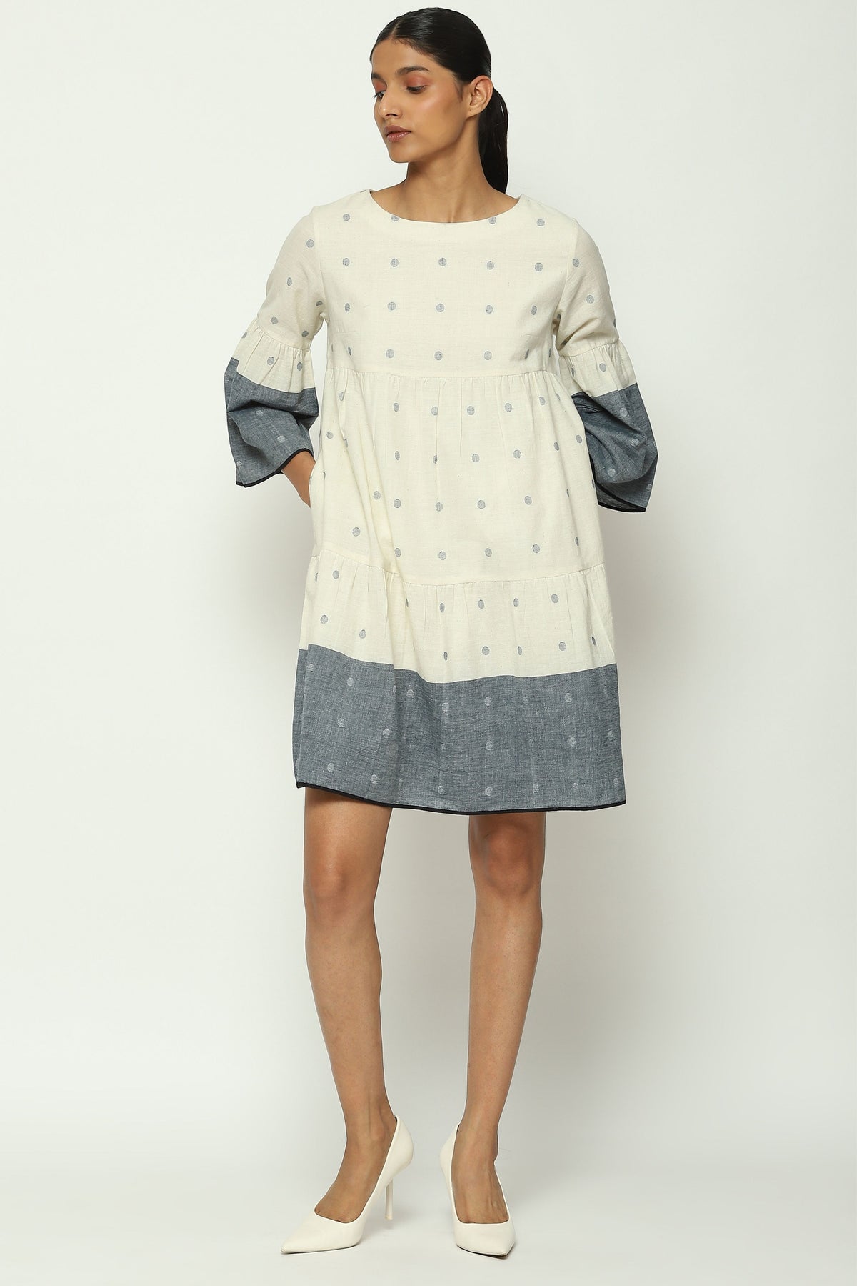 Border Jamdani Dots Dress