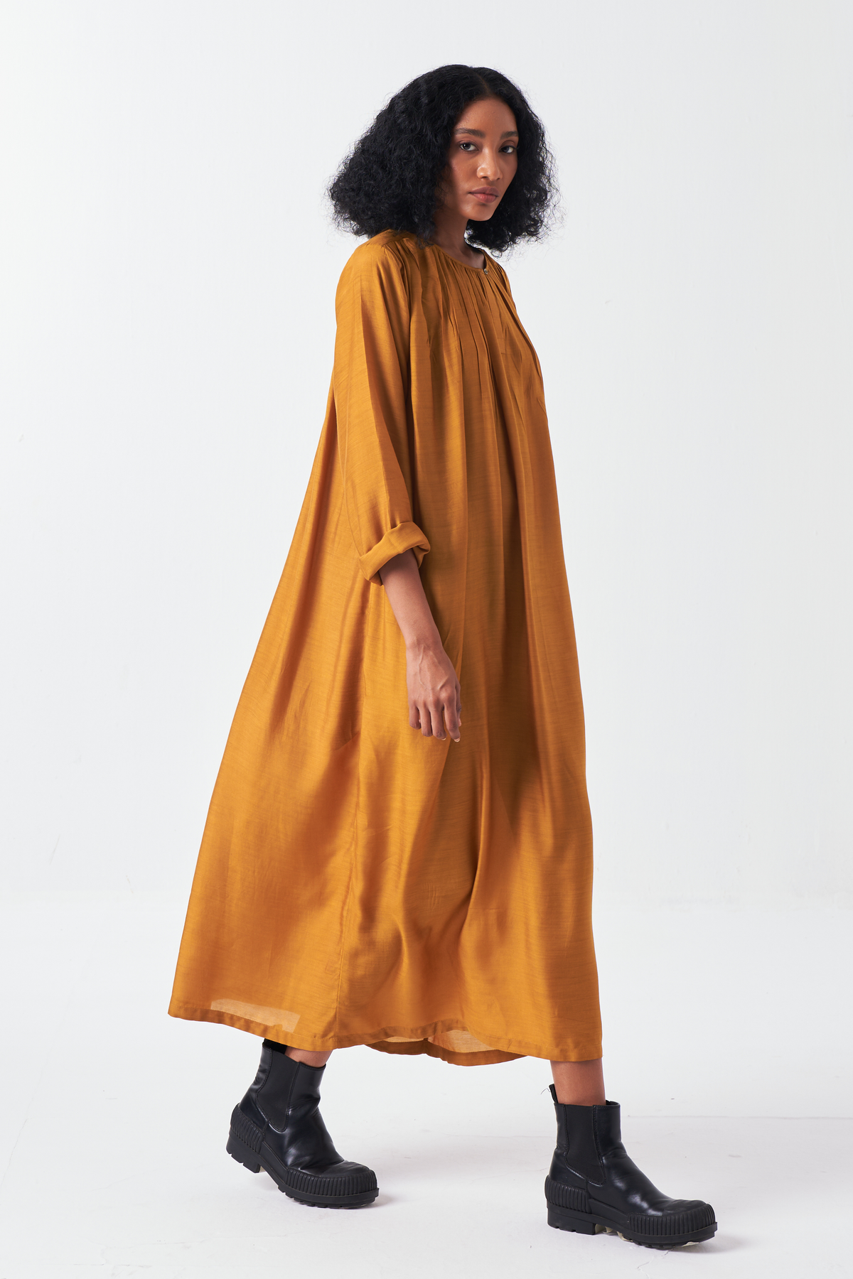 Gather Neck Dress