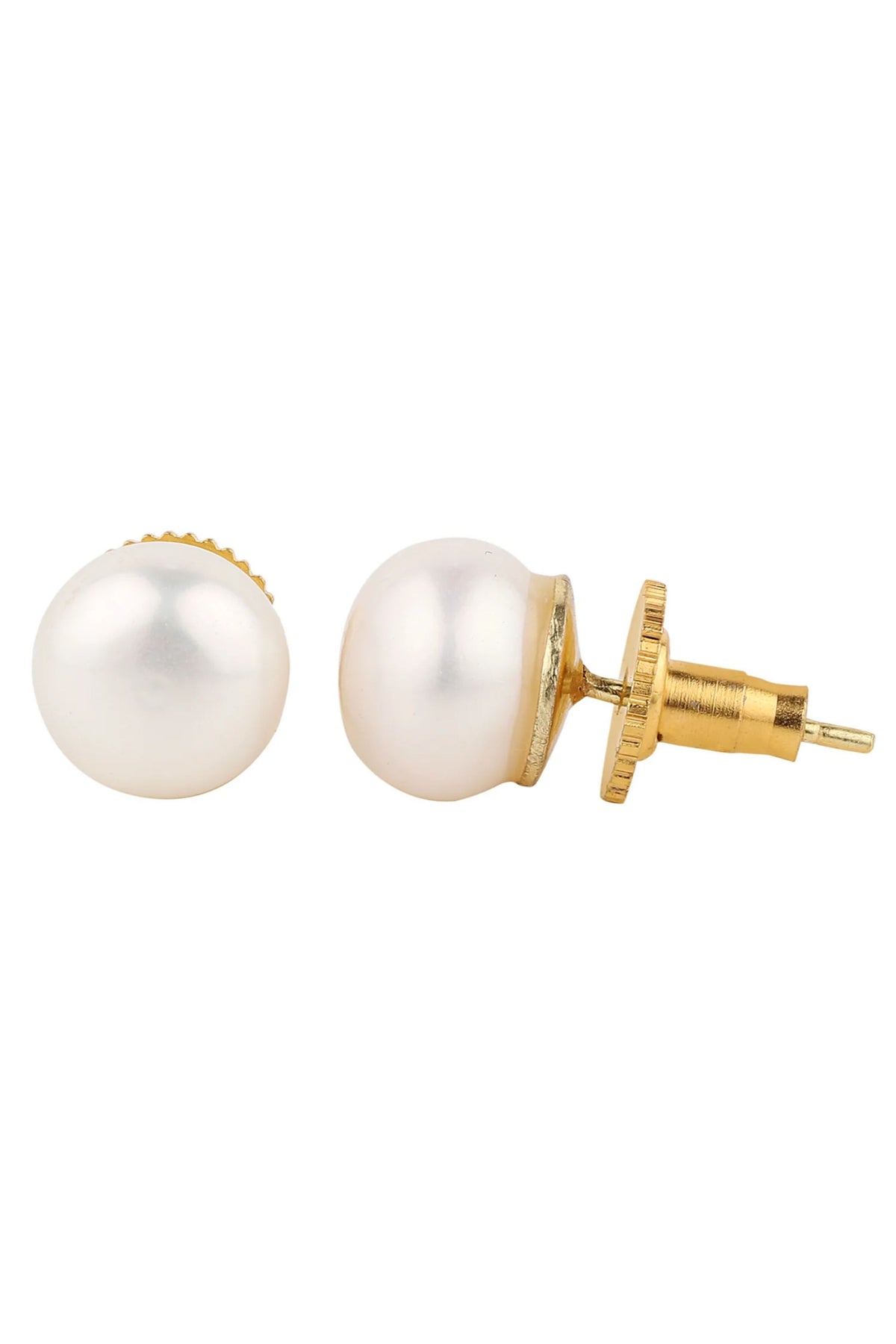 White 10mm Studs Earring