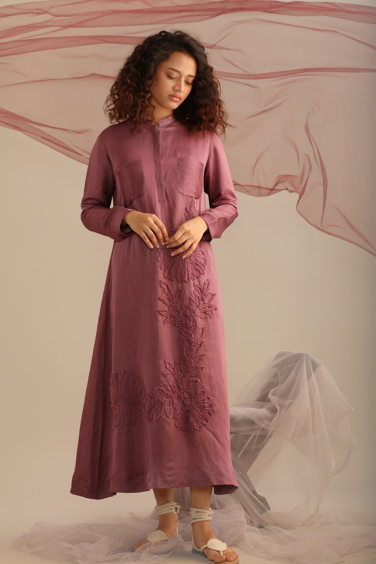 Satin Full Length Dress