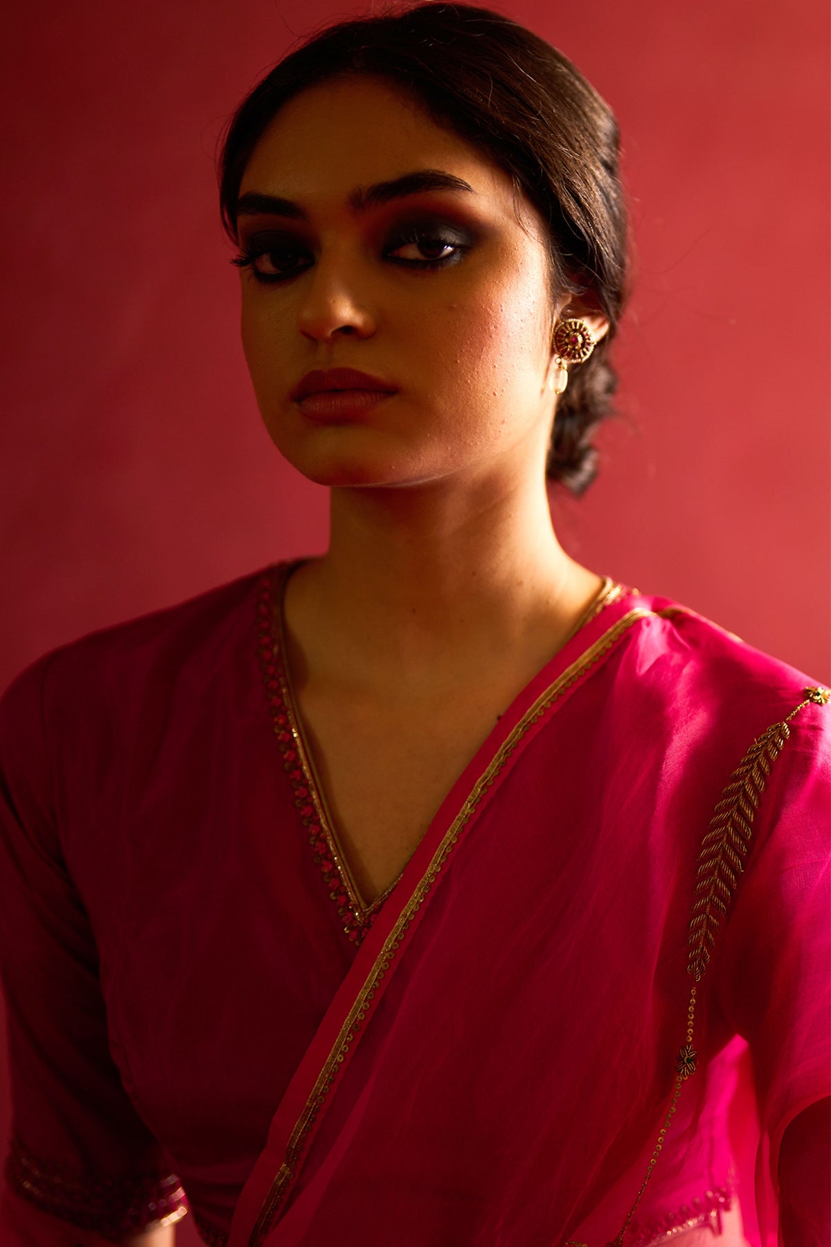 Rani Pink Sabaa Saree