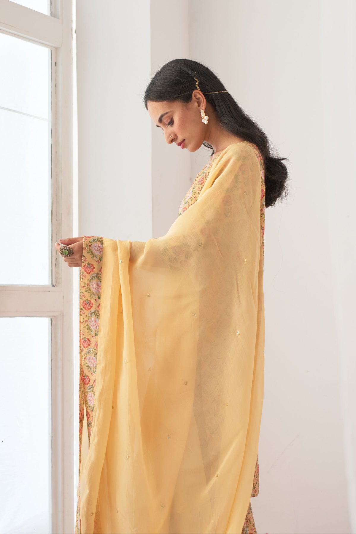 Yellow Peony Sharara Set