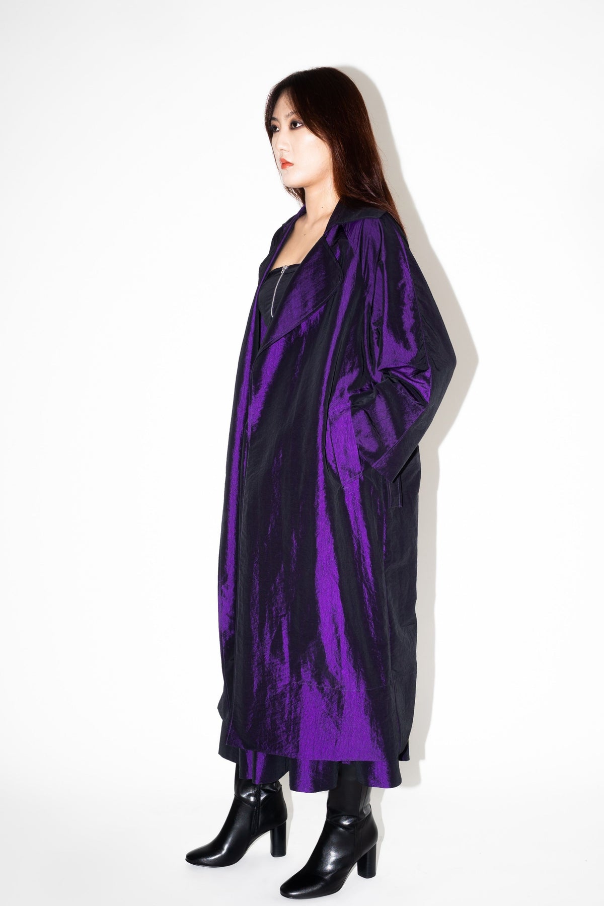 Alma Purple Trench Coat