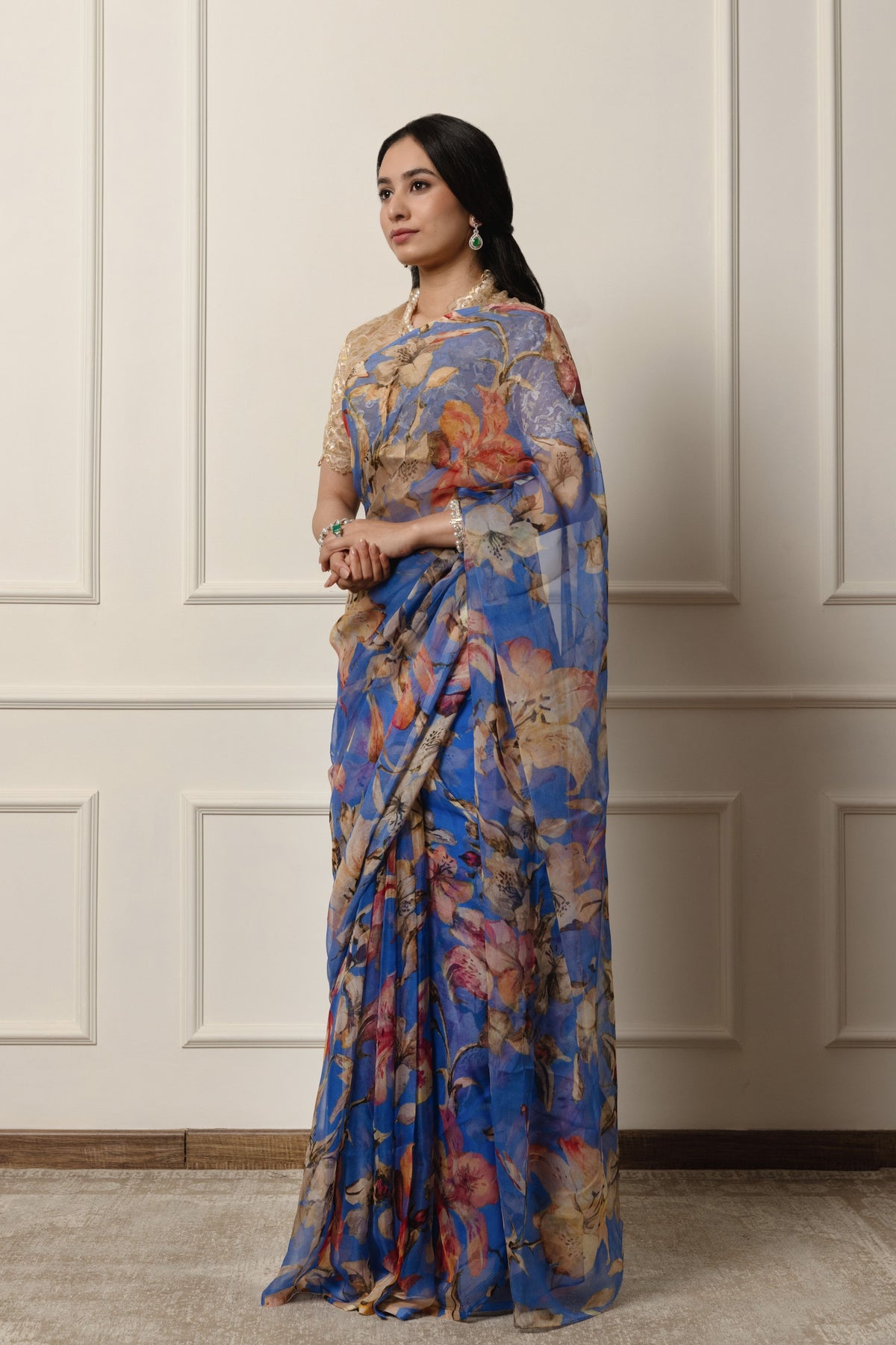 Ourmila Printed French Chiffon Saree