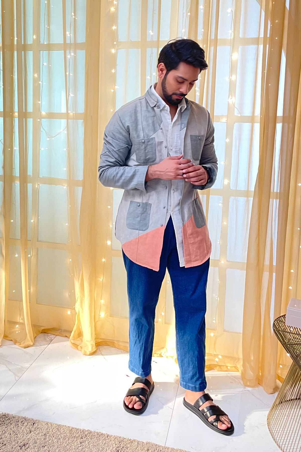 Ankush Bahuguna In Jumbled Overshirt