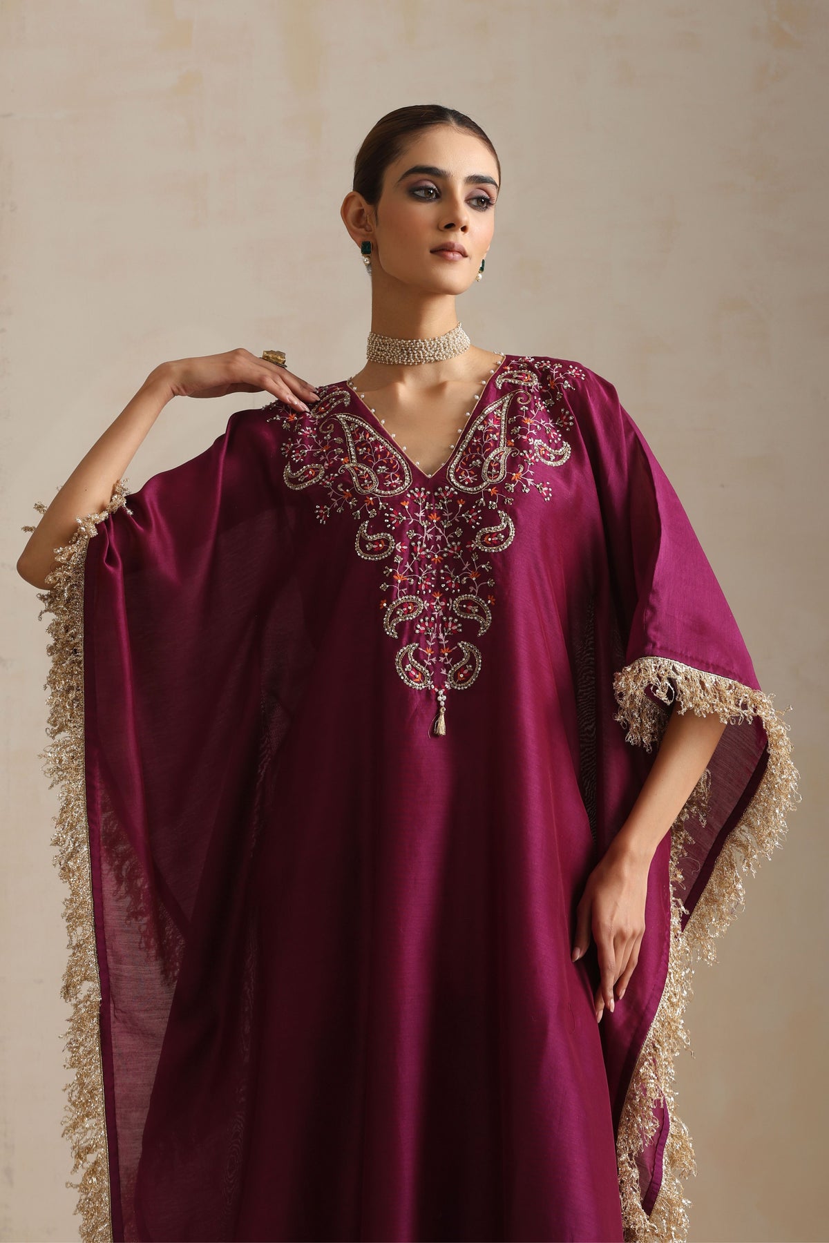 Aubergine Zara Kaftan Set