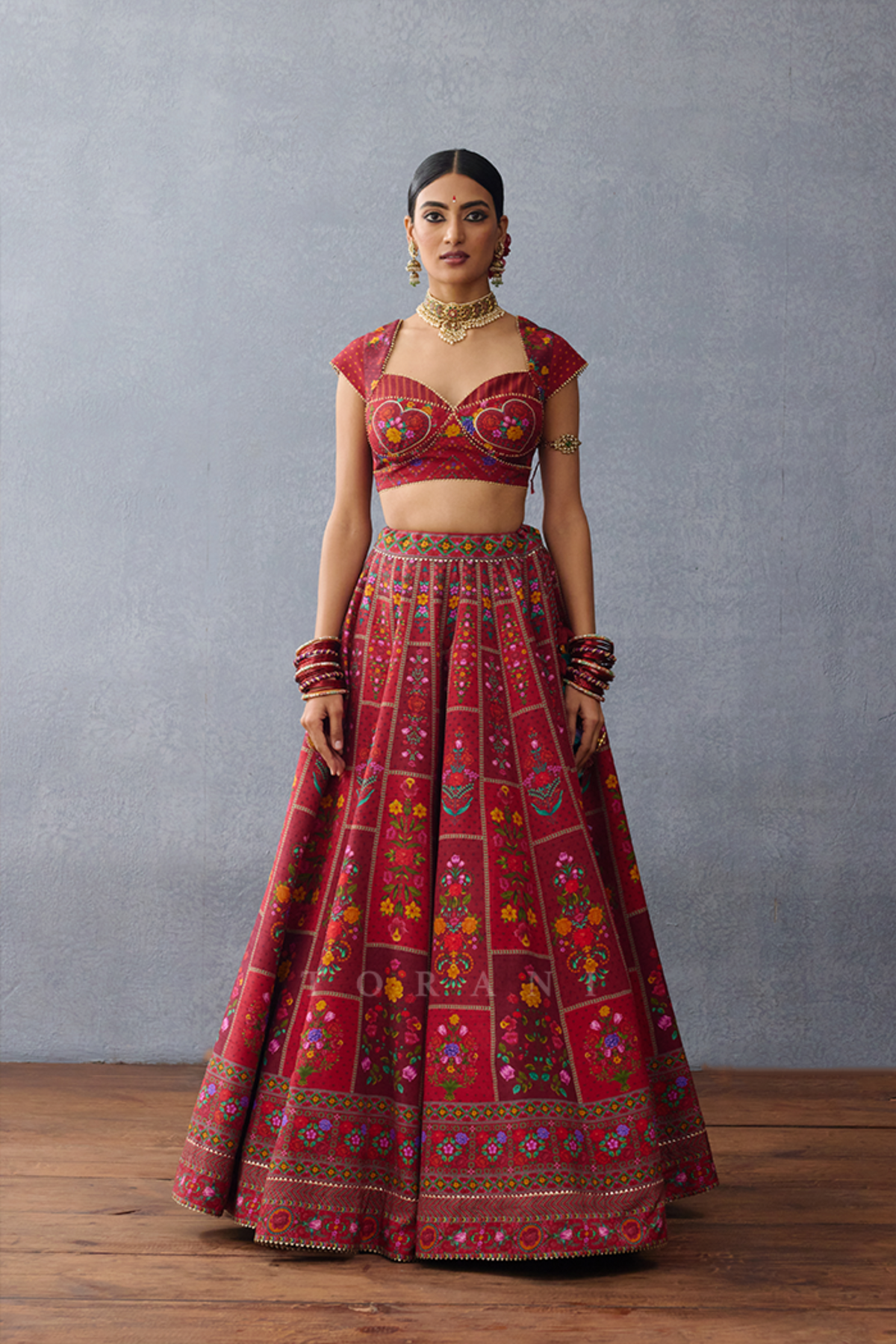 Dil Surkh Farida Lehenga Set