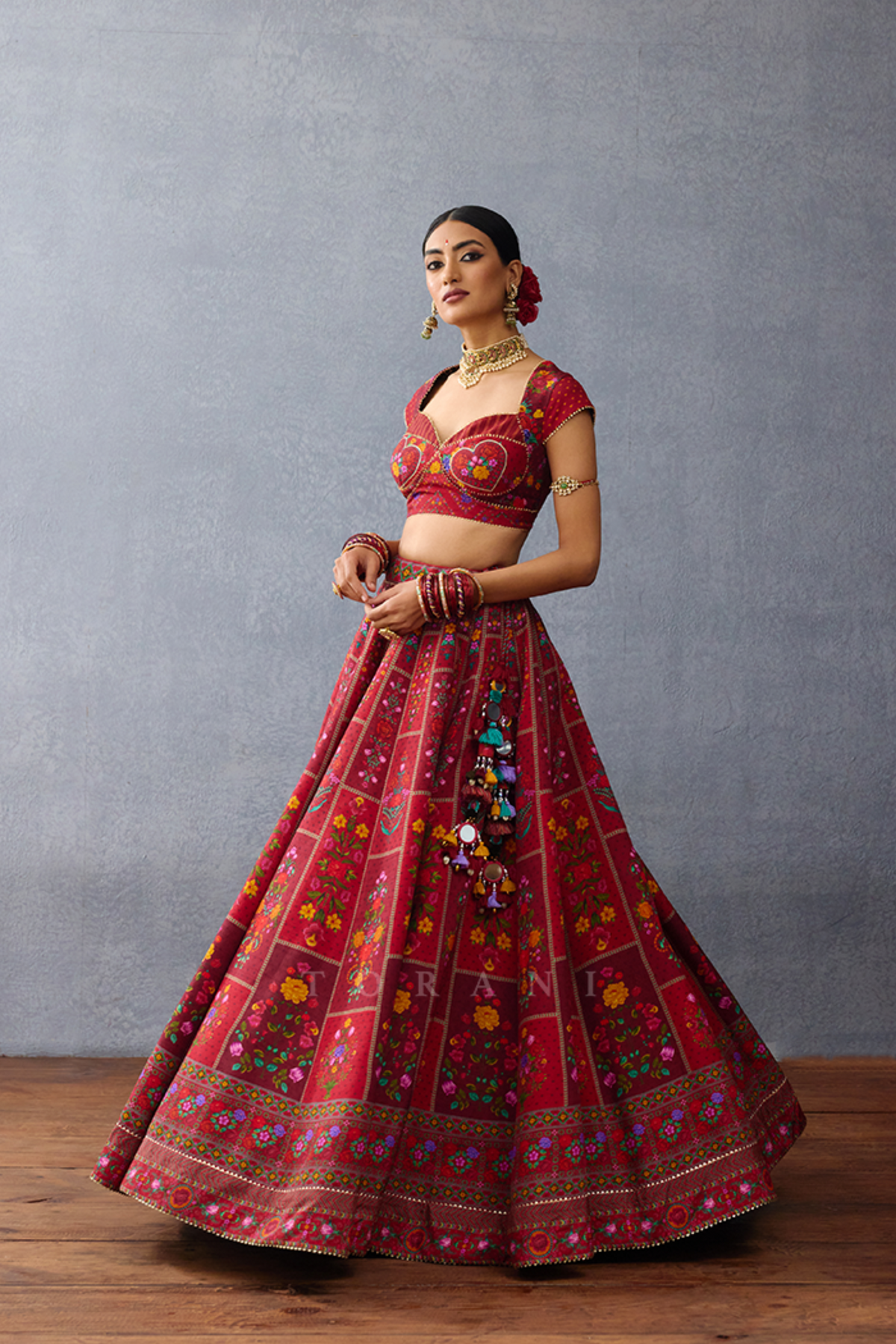 Dil Surkh Farida Lehenga Set