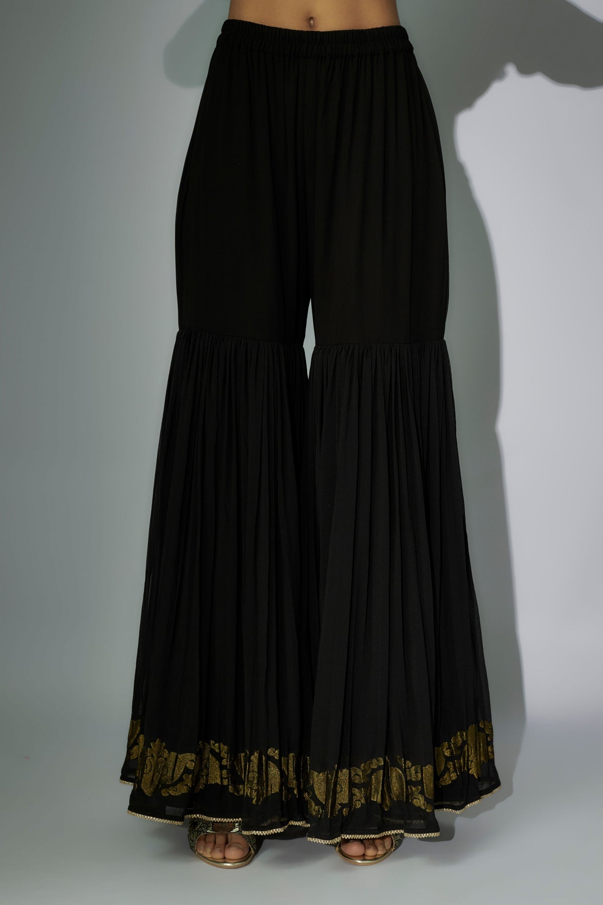 Black Embroidered Garara Set