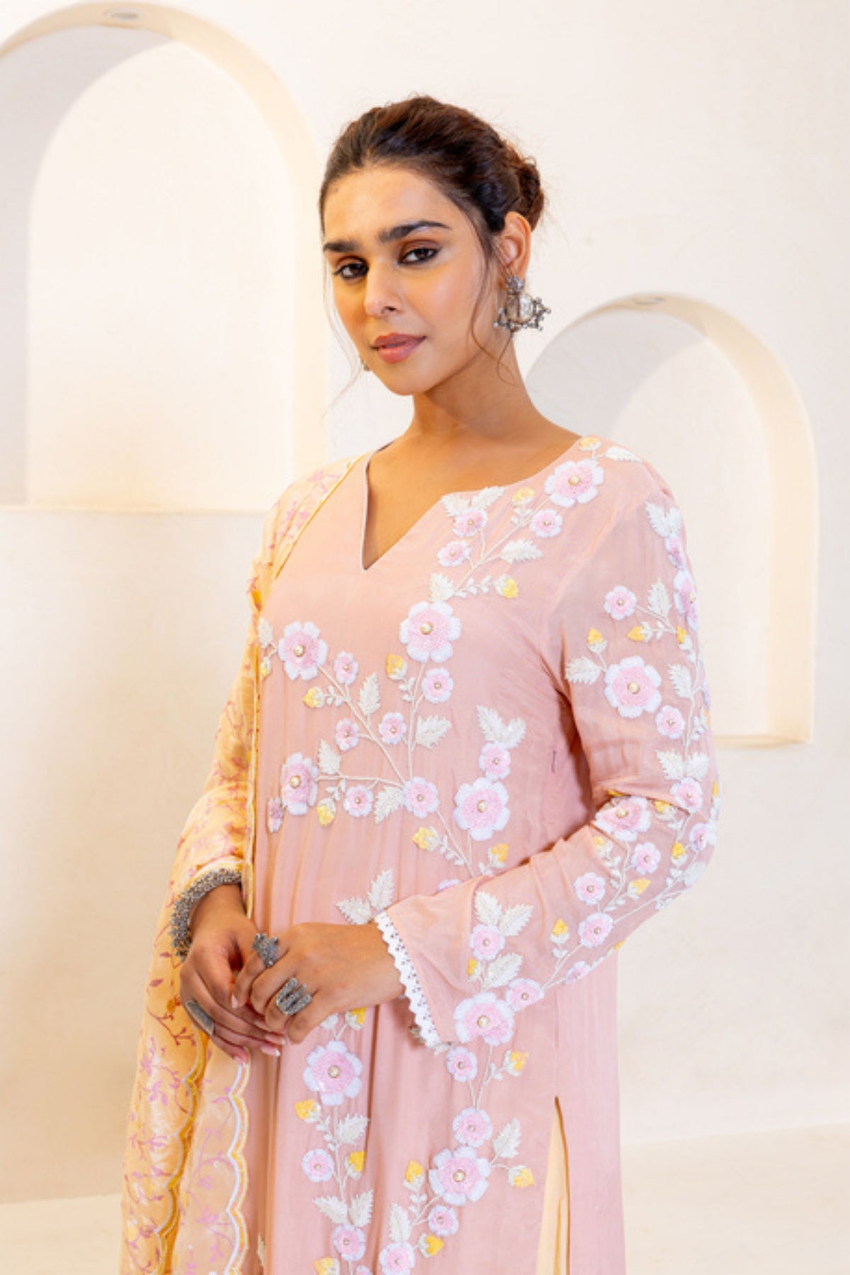 Peach Kurta Set