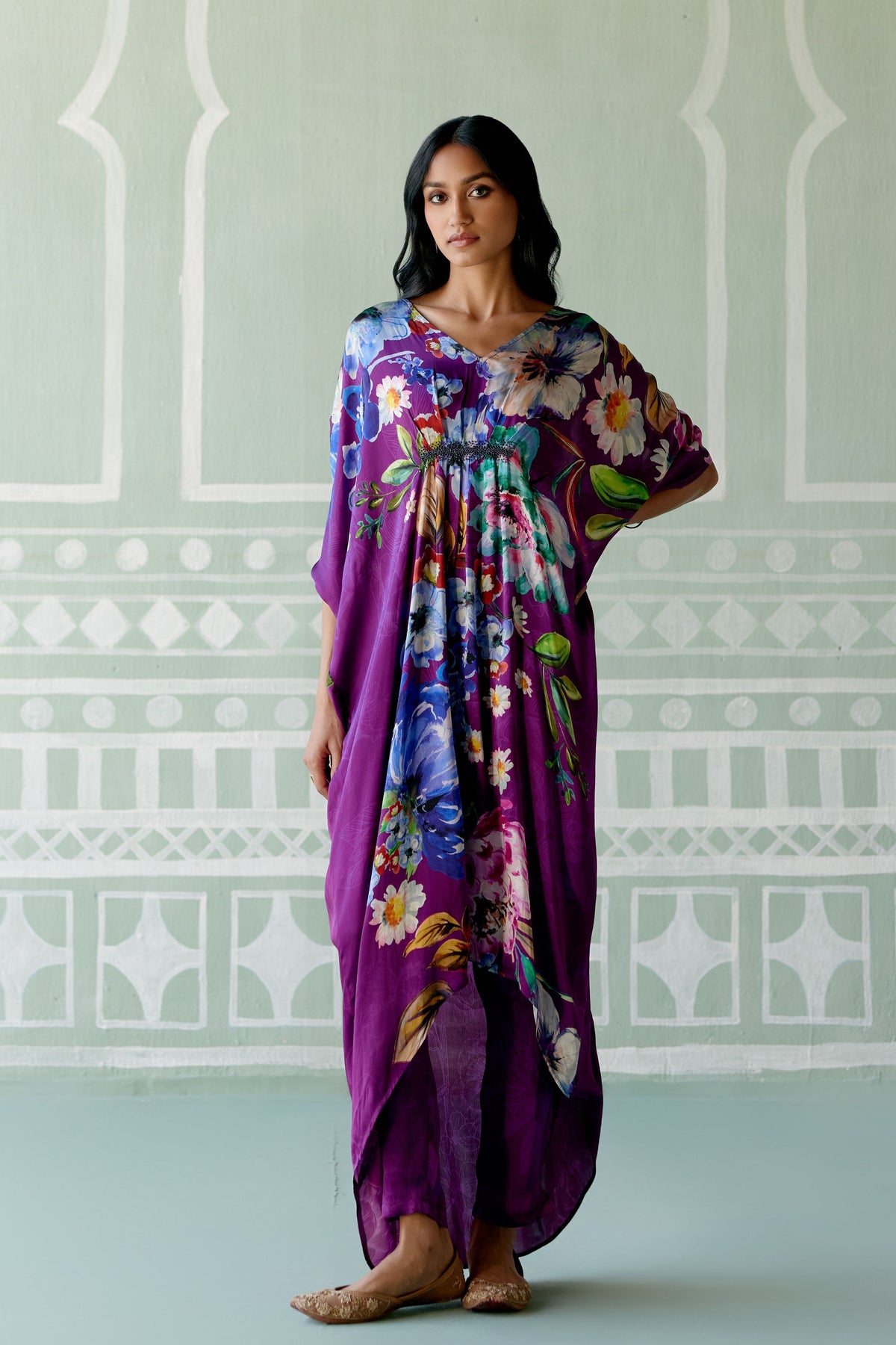 Amethyst Floral Kaftan Set