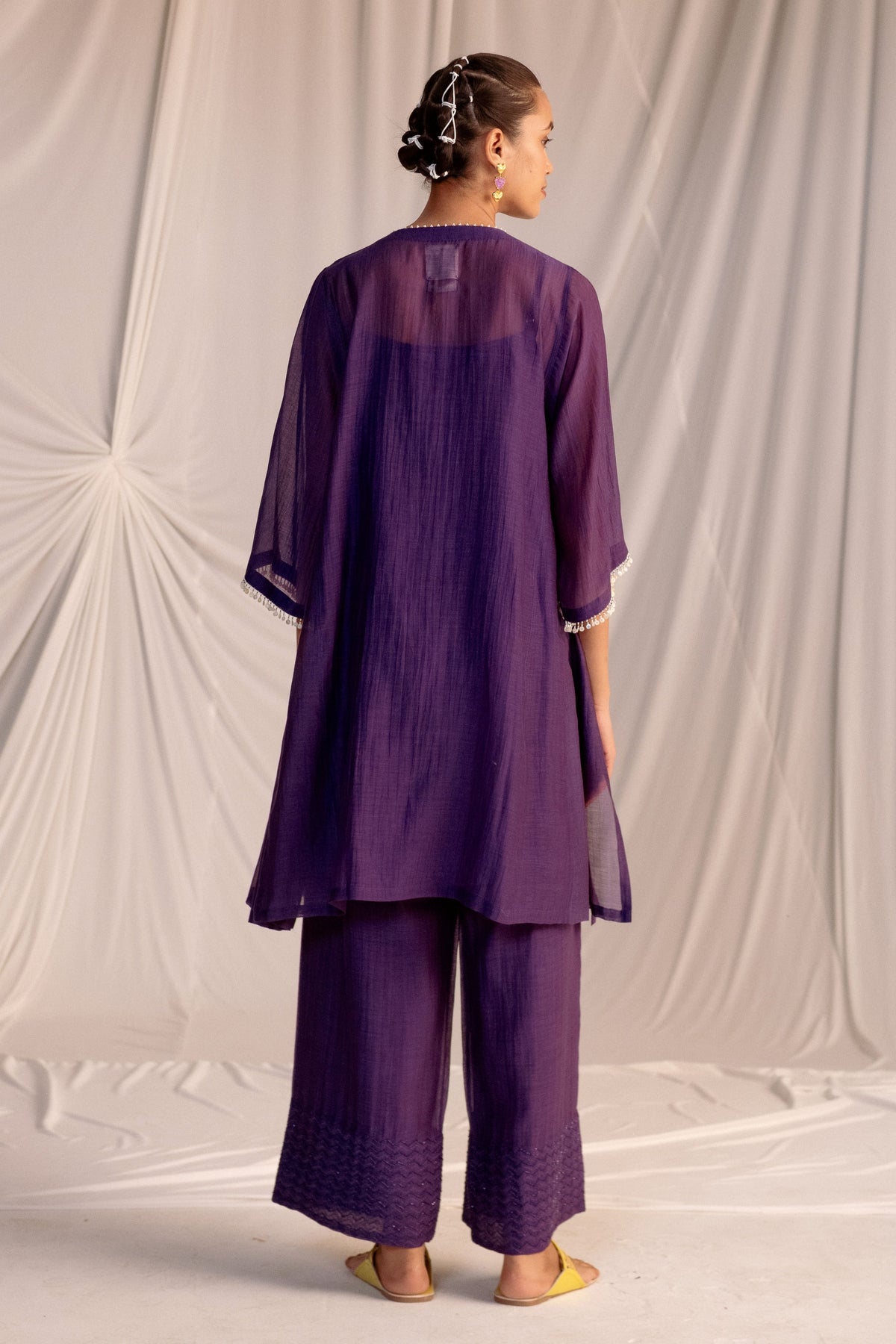 Grape Embroidered Tunic Set