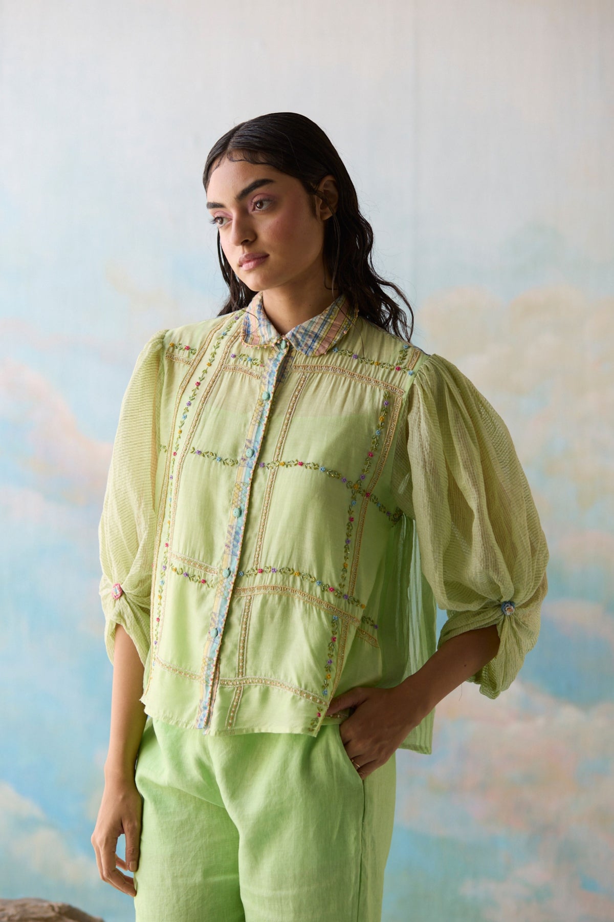 Fern Embroidered Shirt