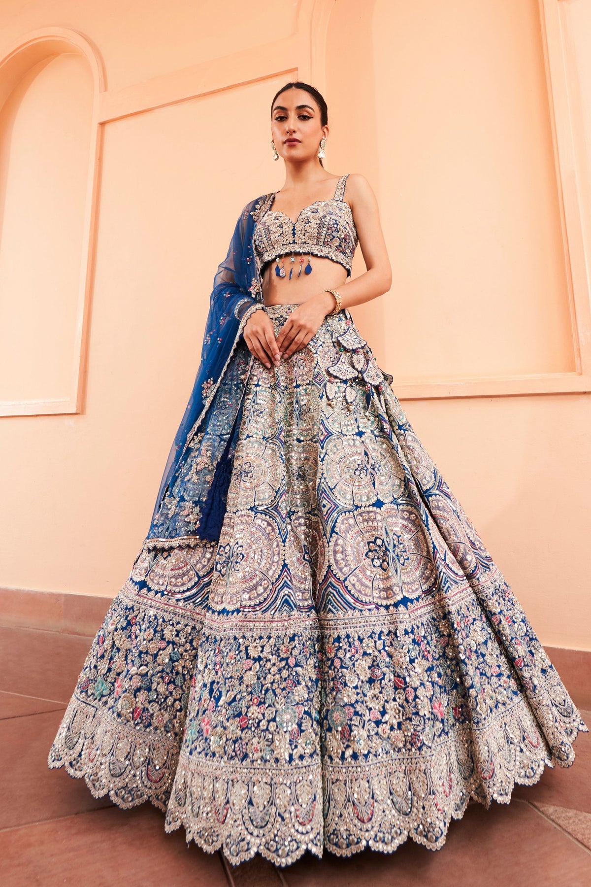 Jade Blue Lehenga Set