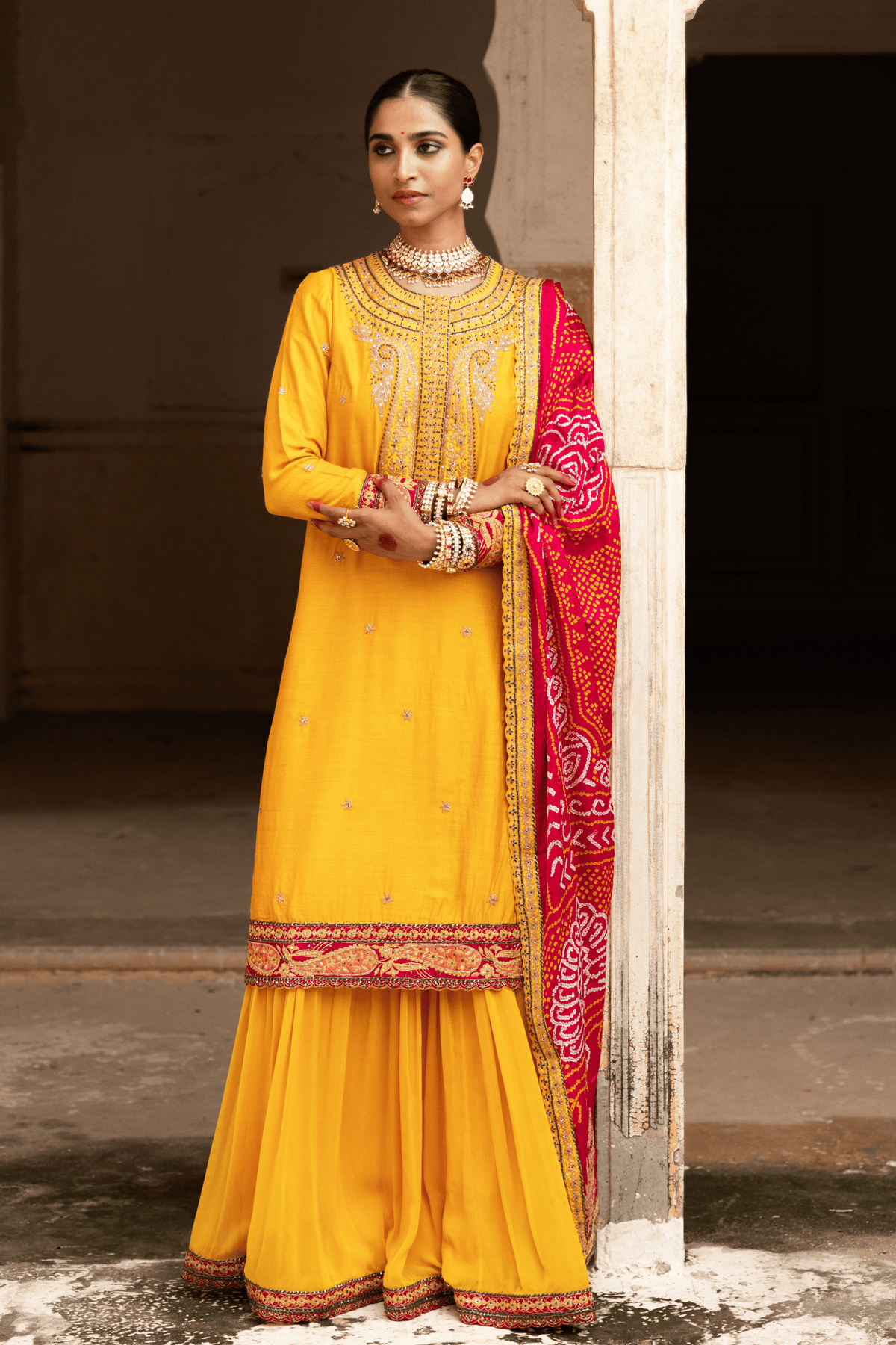 Haldi Bliss bridal Sharara