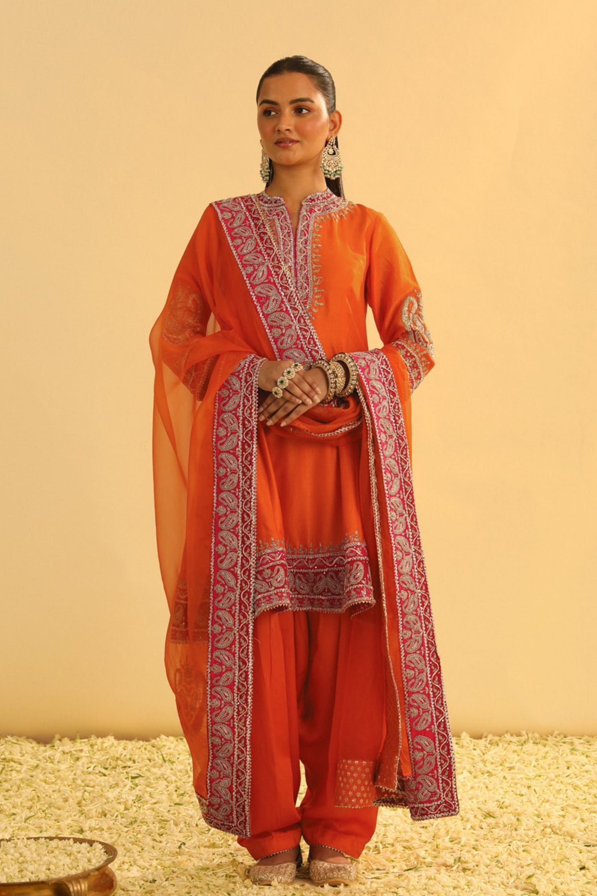 Rayana Orange Kurta Set