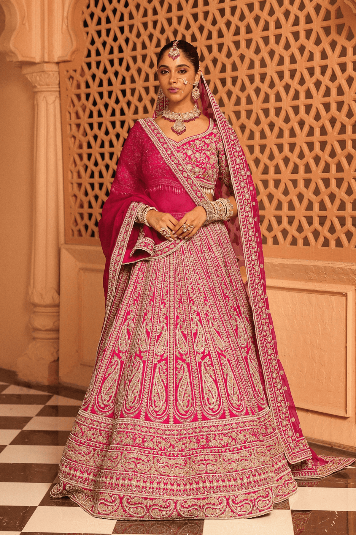 Inaya Hot Pink Lehenga Set