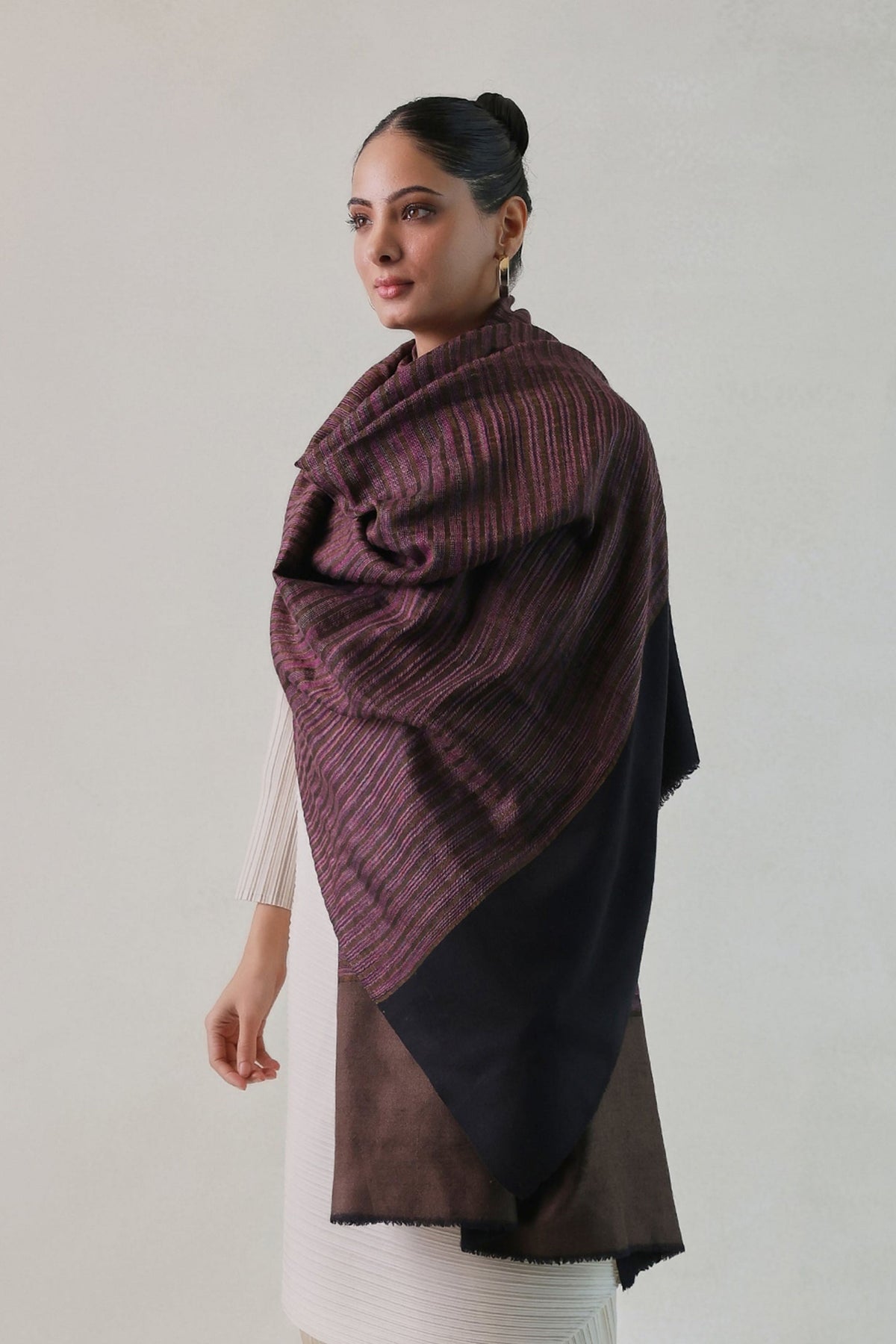 Arzoo Zari Stripe Pashmina Shawl